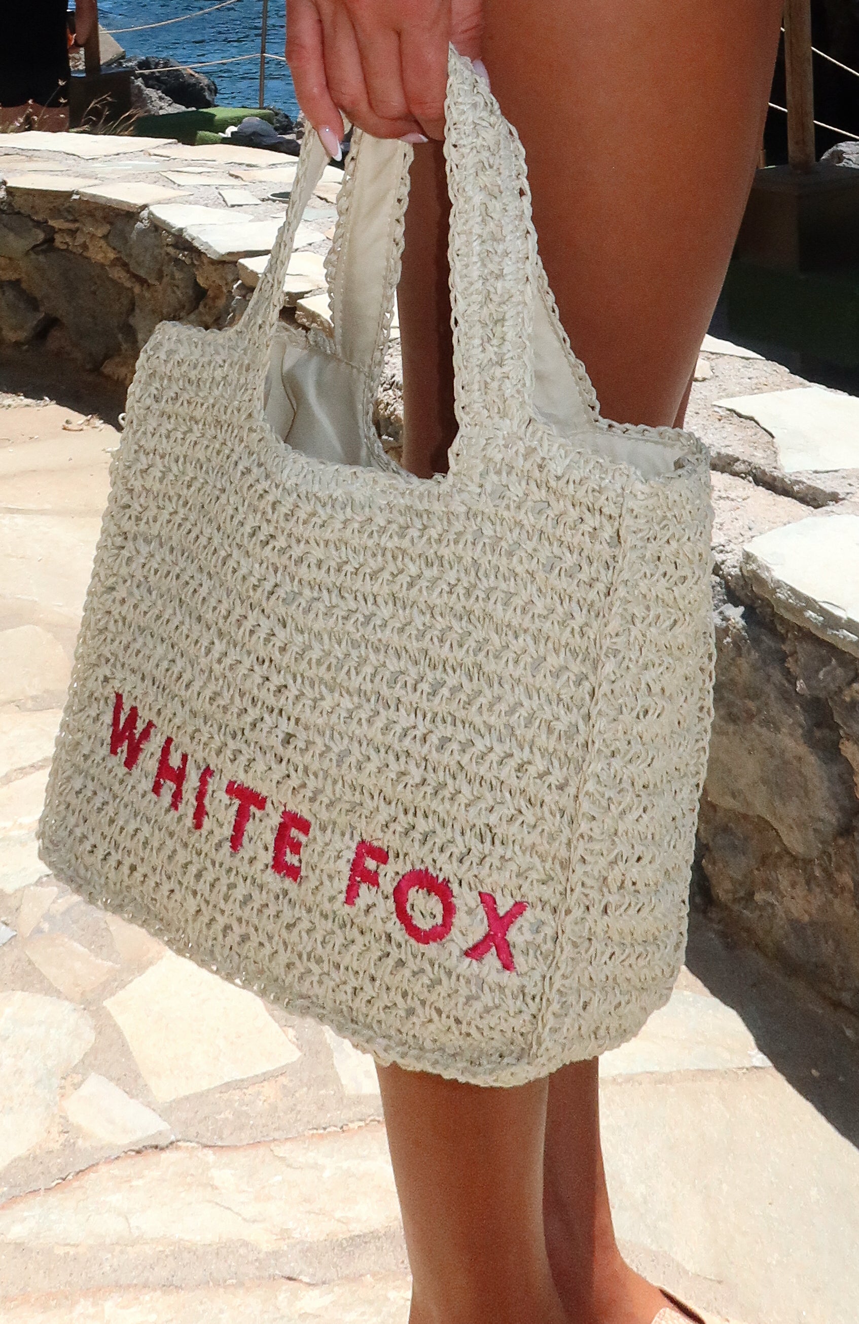 Tyrus Straw Handbag Natural Pink Summer Top Handle Bag