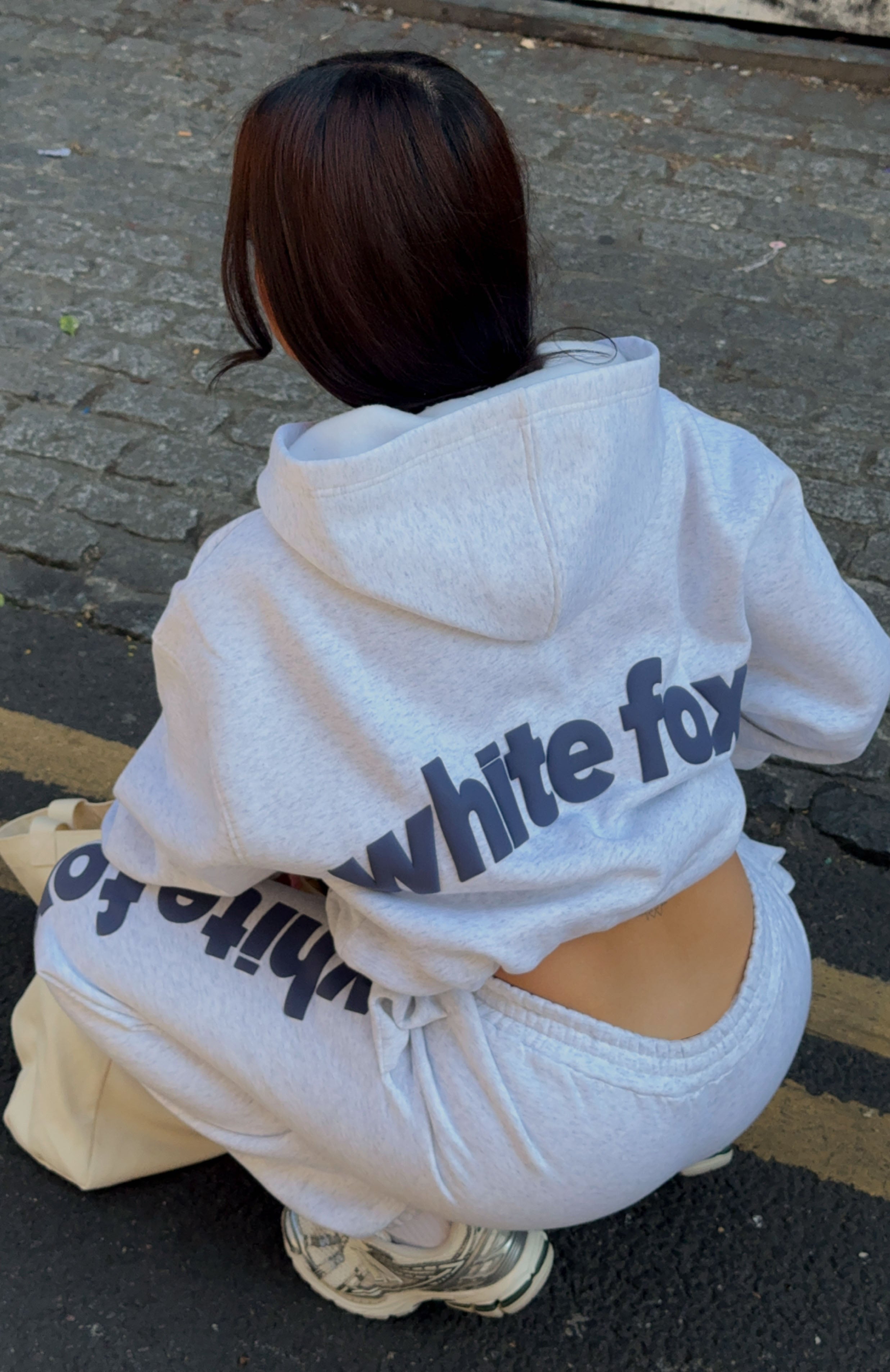 From The Archives Freya Oversized Hoodie - Grey Marle Fleece-Lined