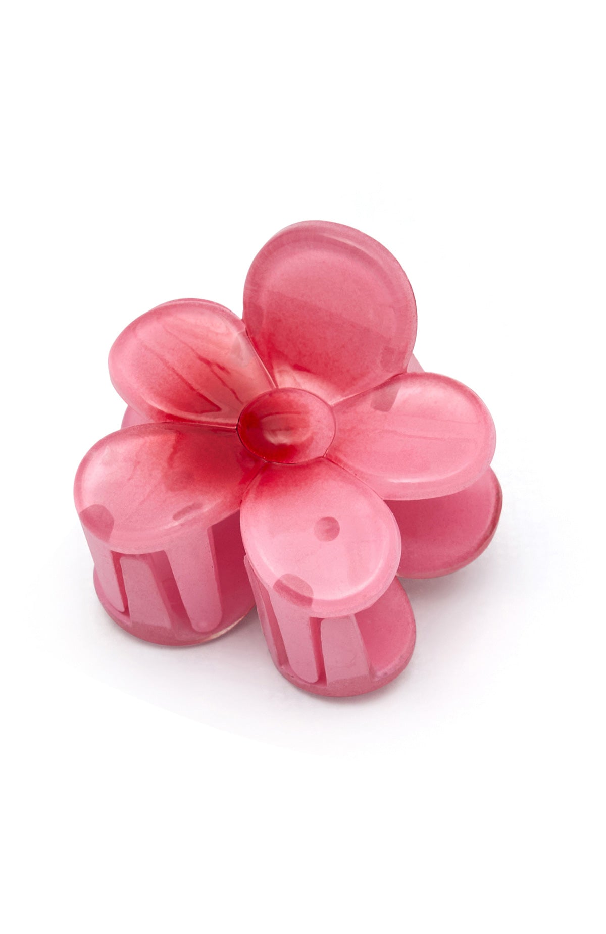 Josephine Mini Flower Hair Clip - Hot Pink Plastic Hair Accessory