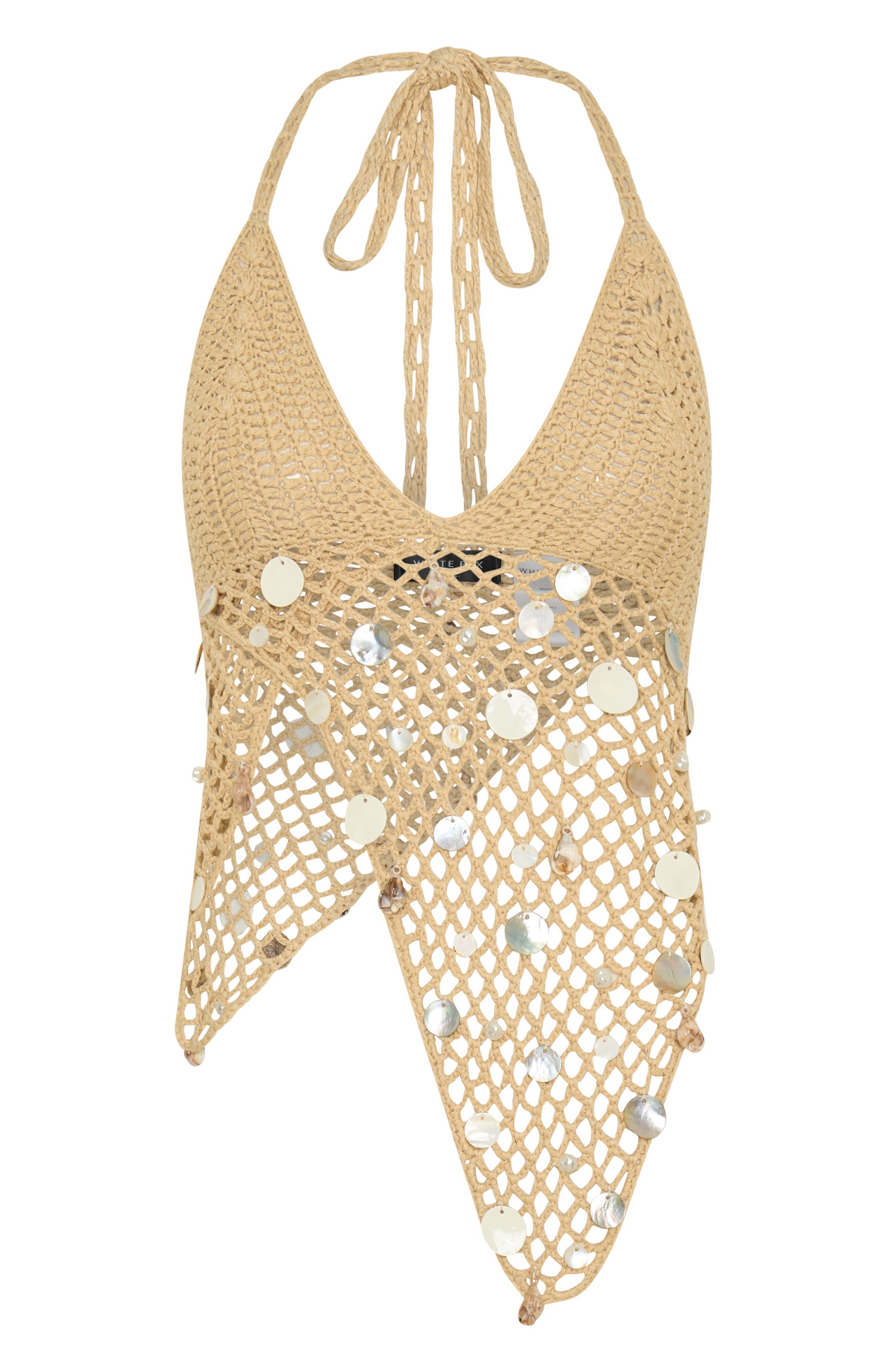 Keep On Wishing Halter Crochet Top in Sand – Summer Boho Beachwear