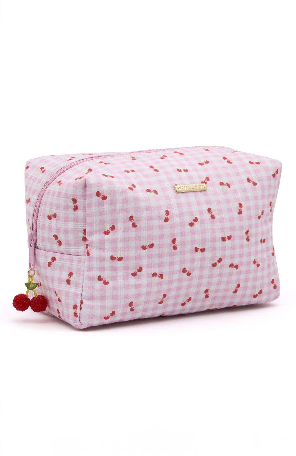Later Love Cherry Dream Quilted Cotton Cosmetic Bag