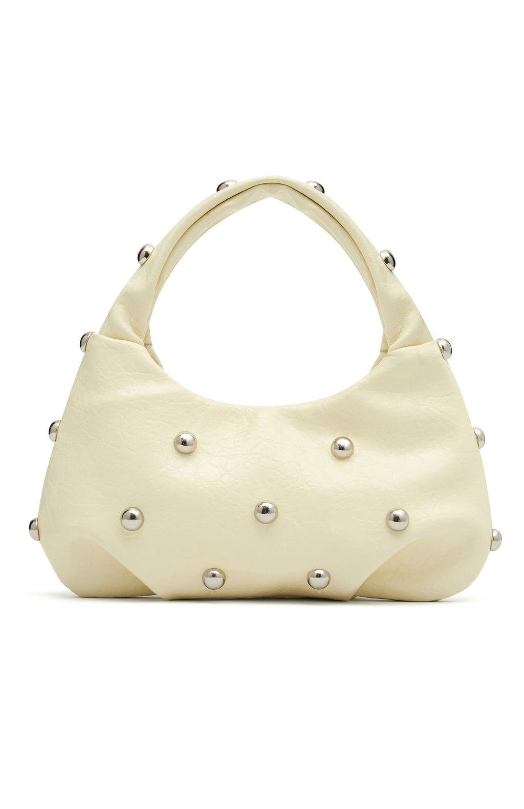 Nerissa Cream Shoulder Bag with Stud Detailing