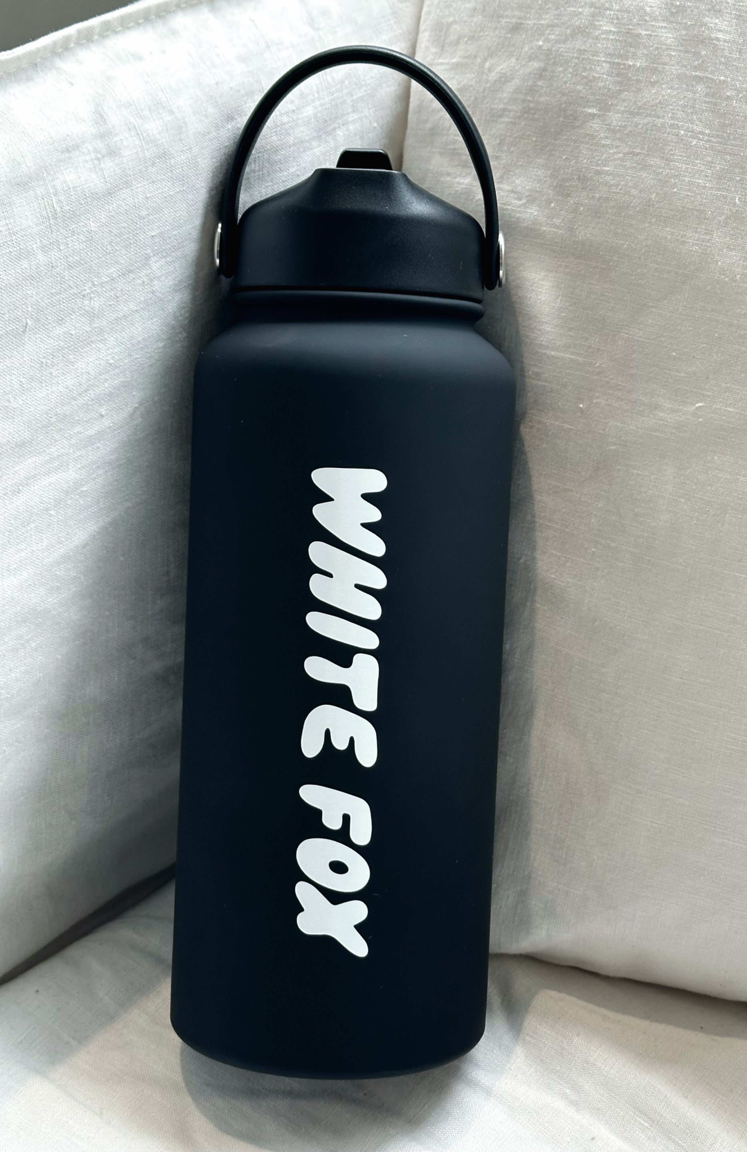 1L Insulated Stainless Steel Water Bottle - Black, BPA Free, Hot & Cold