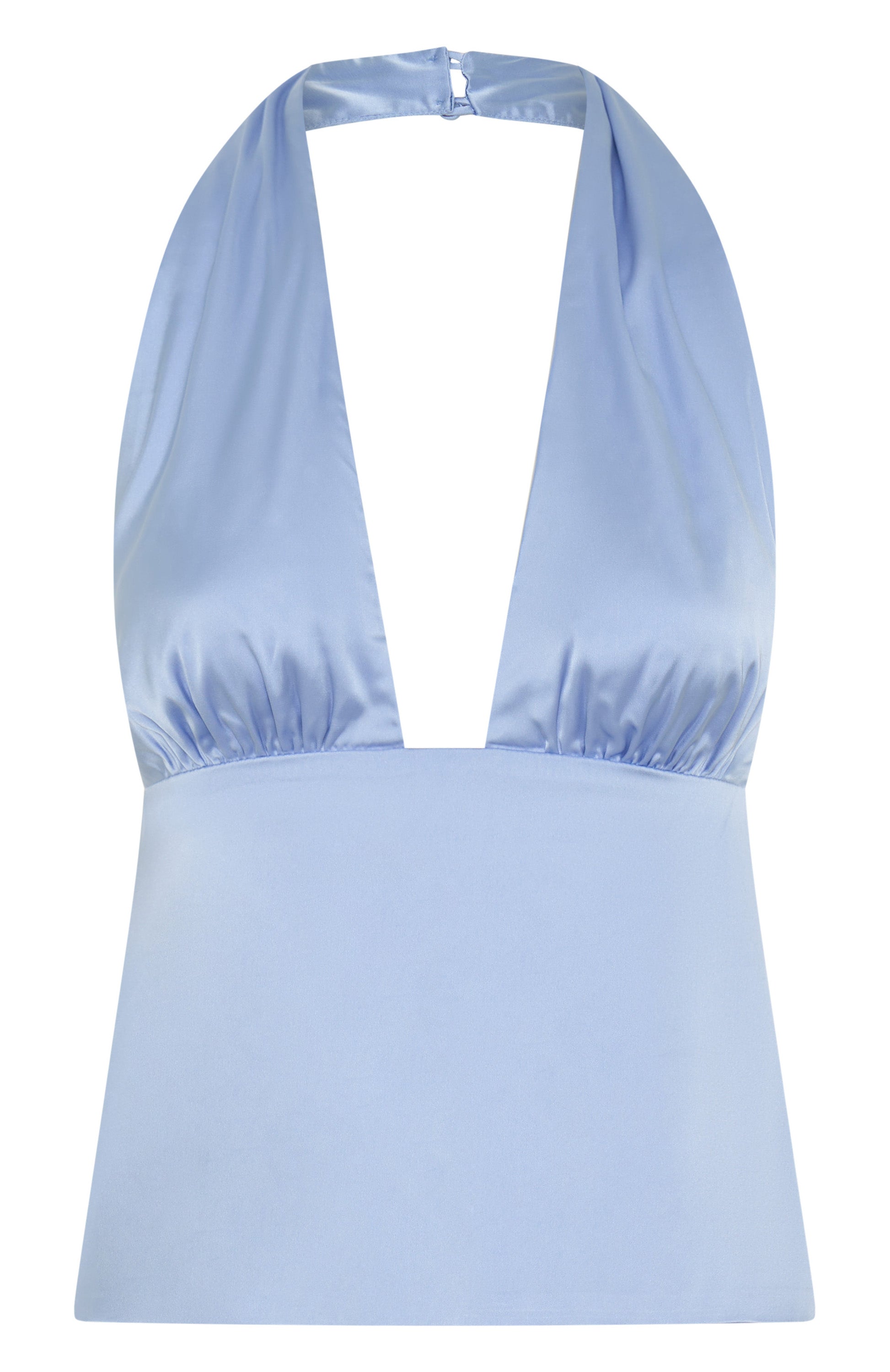 Here For Me Blue Halter Top - Sexy Backless Summer Top