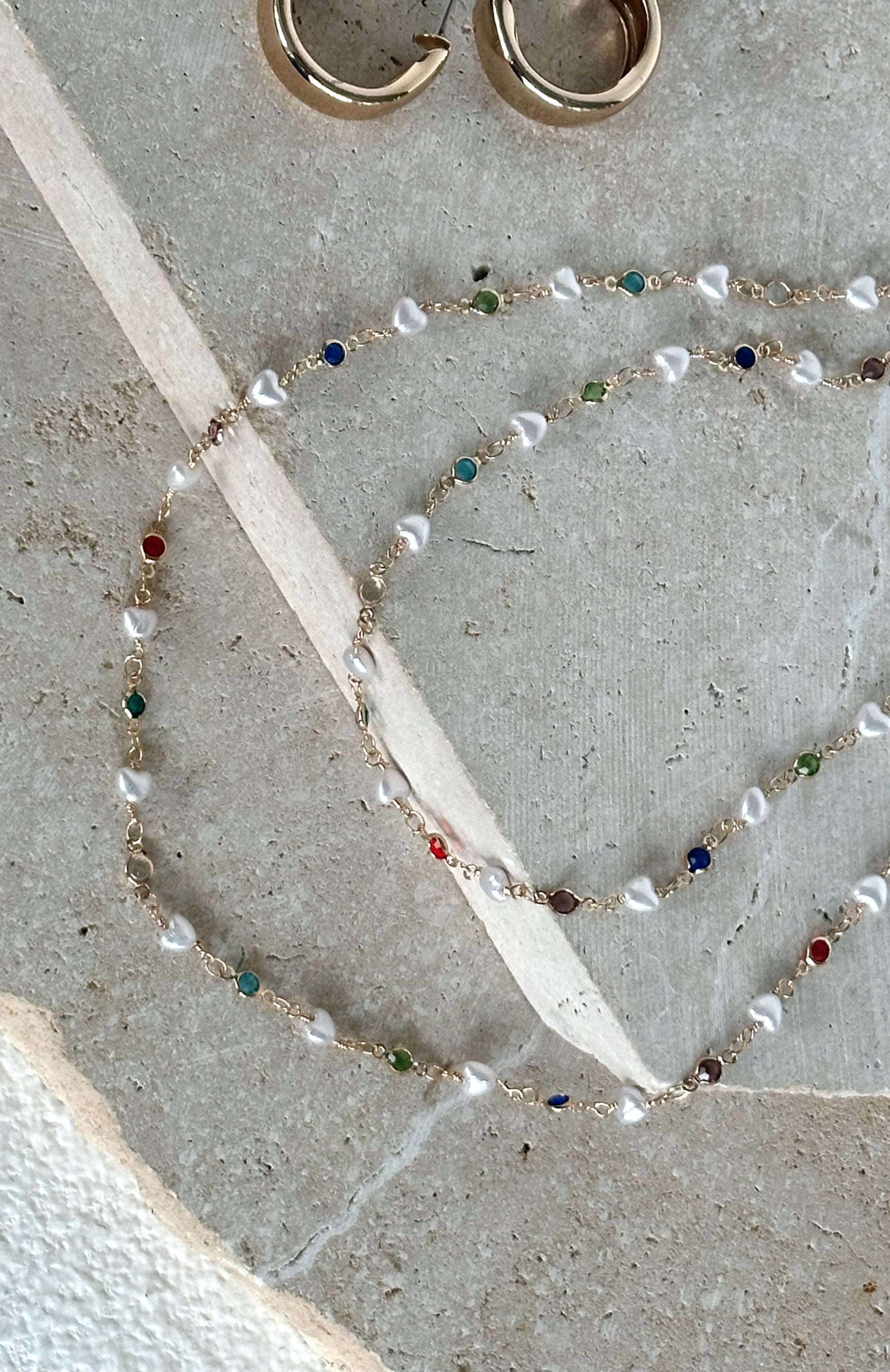 Gold Pearl Body Chain Katinka - Adjustable Beaded Jewelry