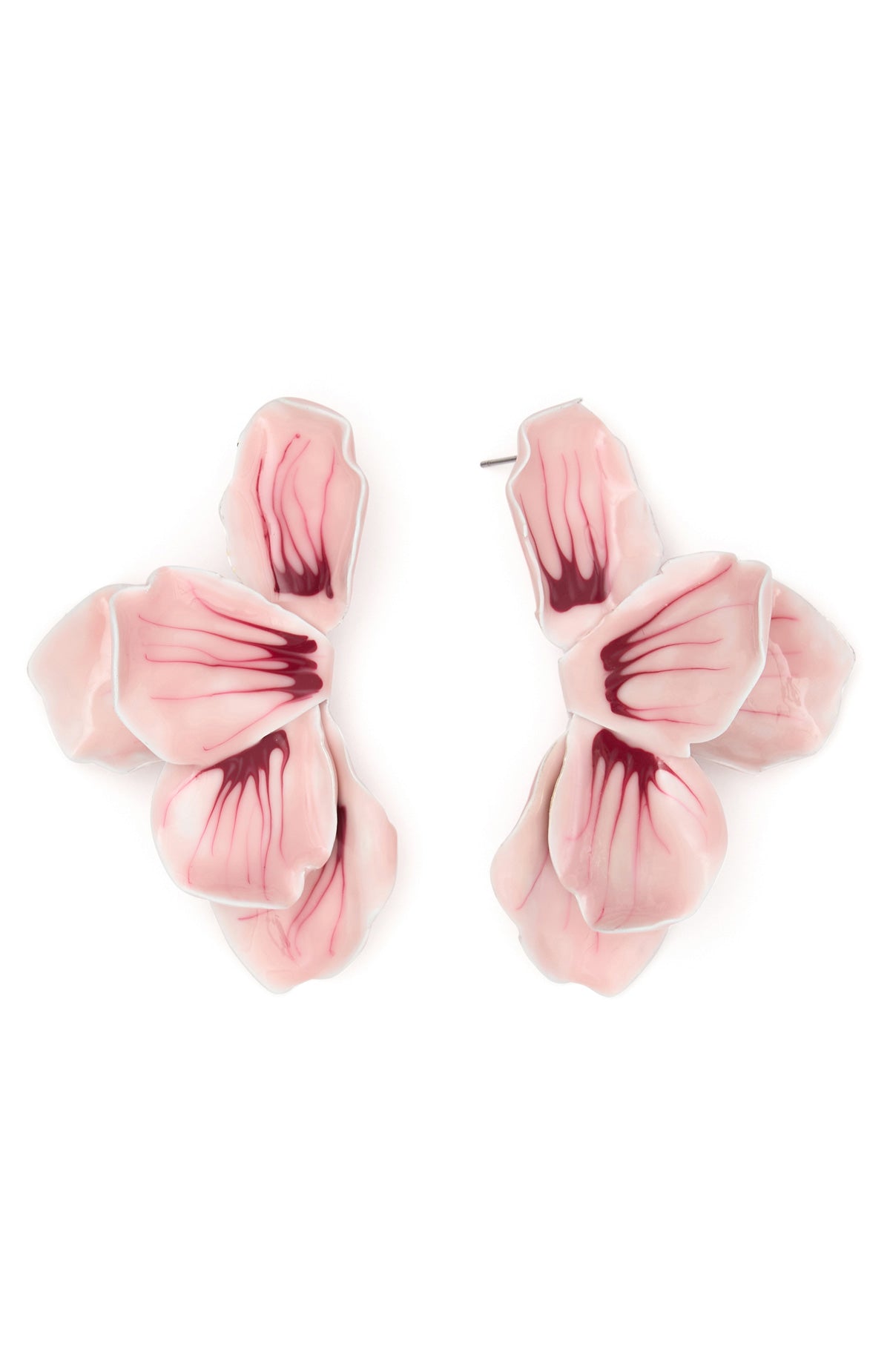 Pink Floral Stud Earrings - Rue Flower Design Jewelry