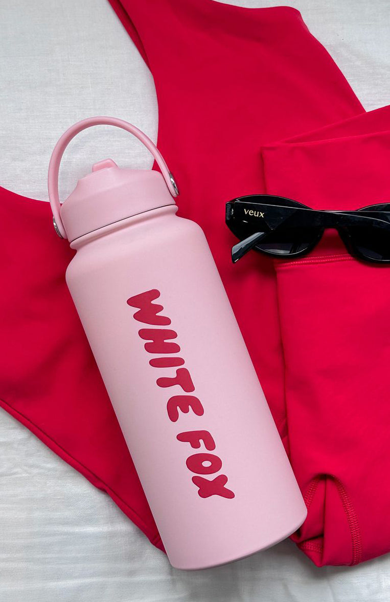 1L Insulated Stainless Steel Water Bottle - Pink/Red, BPA-Free, Hot & Cold