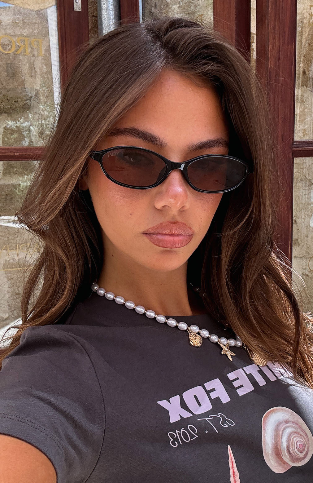 Robert Sunglasses Dark Chocolate Oval Frame with Tinted Lenses