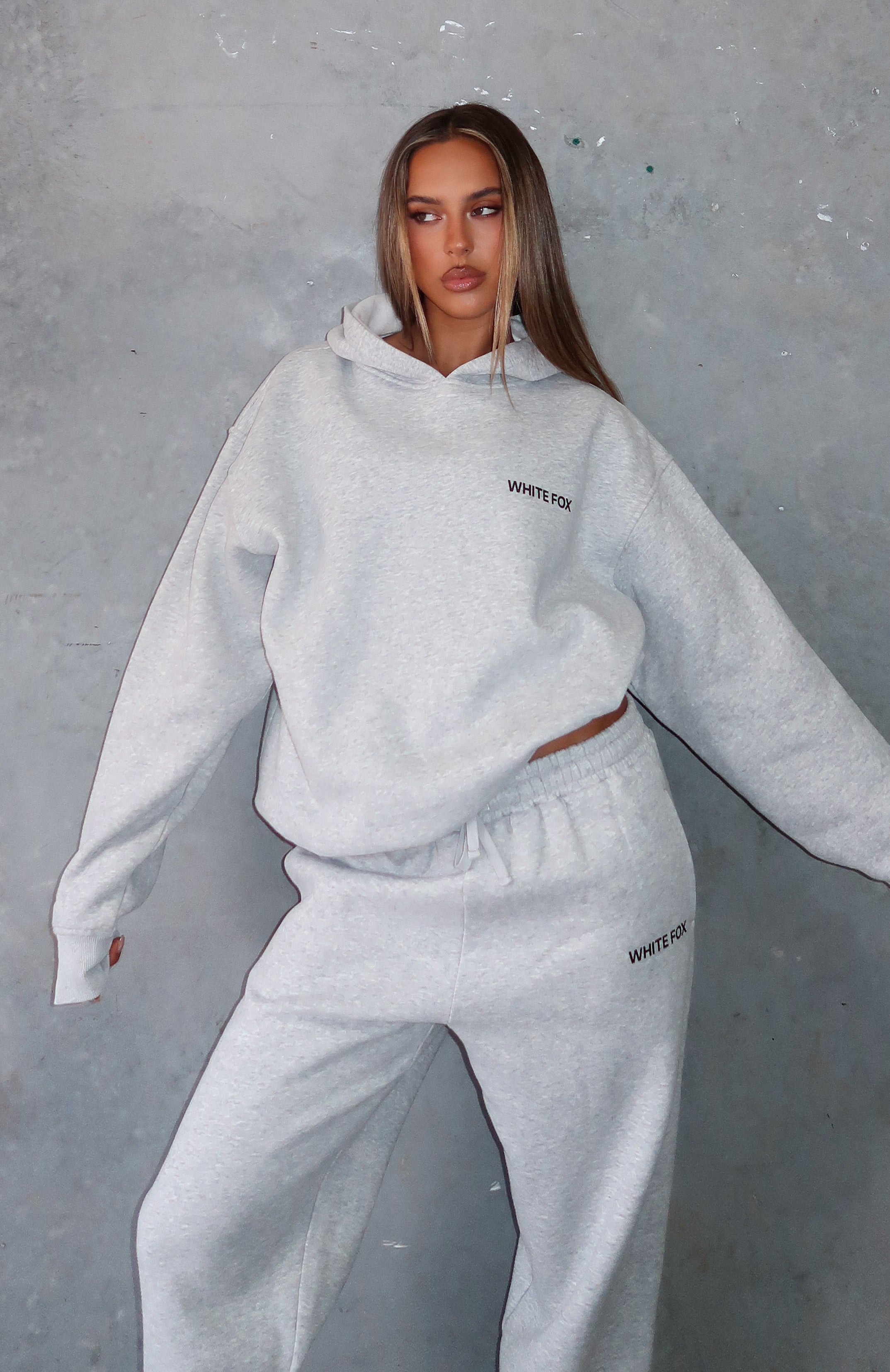 Core Oversized Hoodie - Dark Grey Marle Fleece Pullover