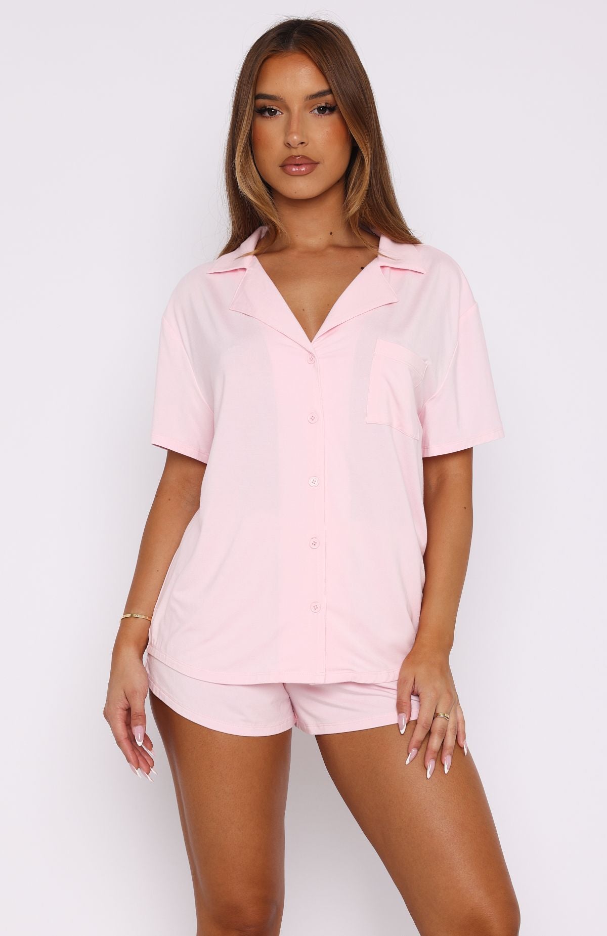 Dreamscape Baby Pink Modal Pyjama Set - Soft Stretch Sleepwear