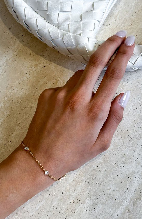 Tatjana Gold Plated Bracelet with Diamanté Embellishments