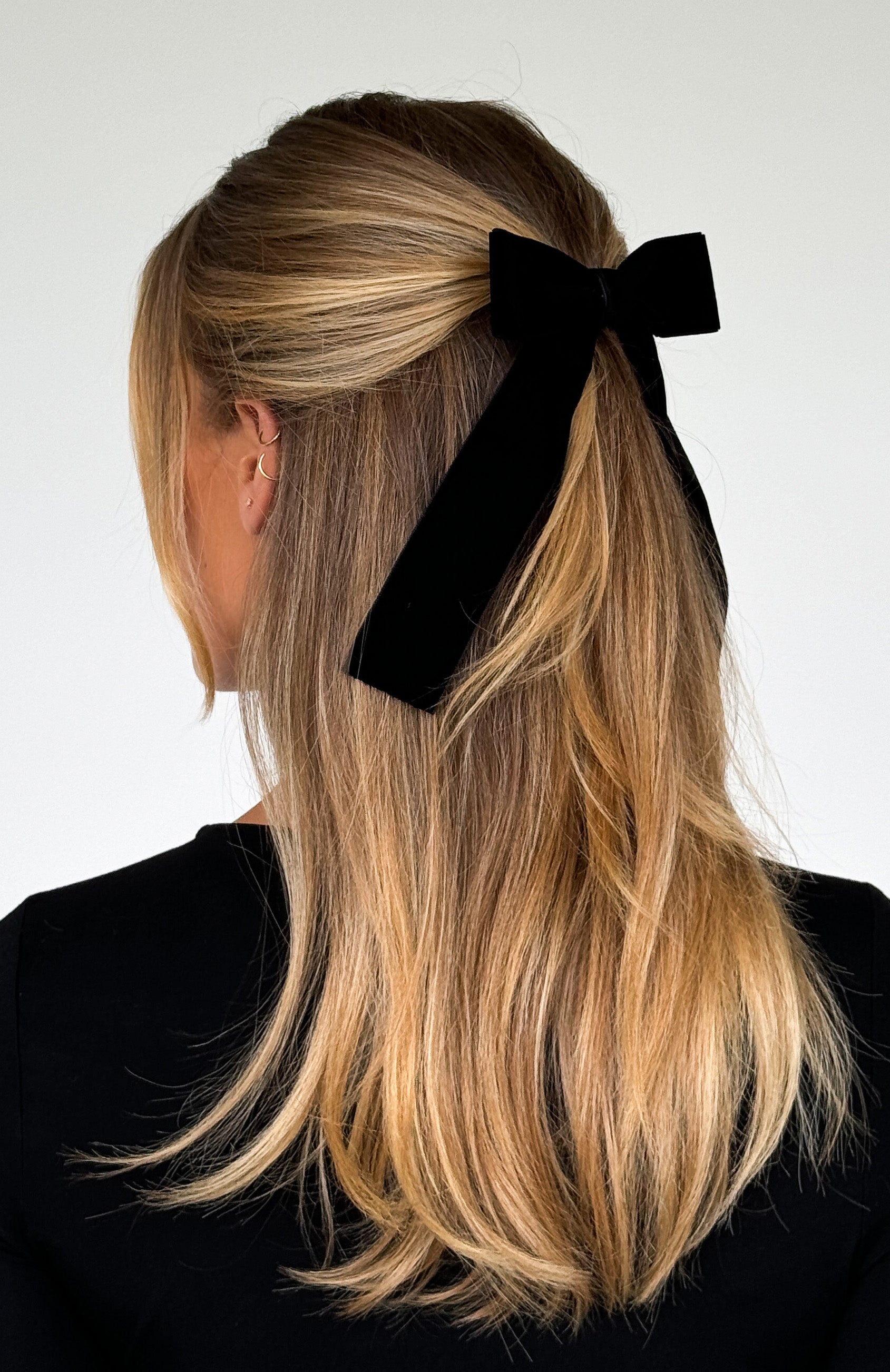 Xenia Black Hair Clip for Ponytail & Half-Up Styles