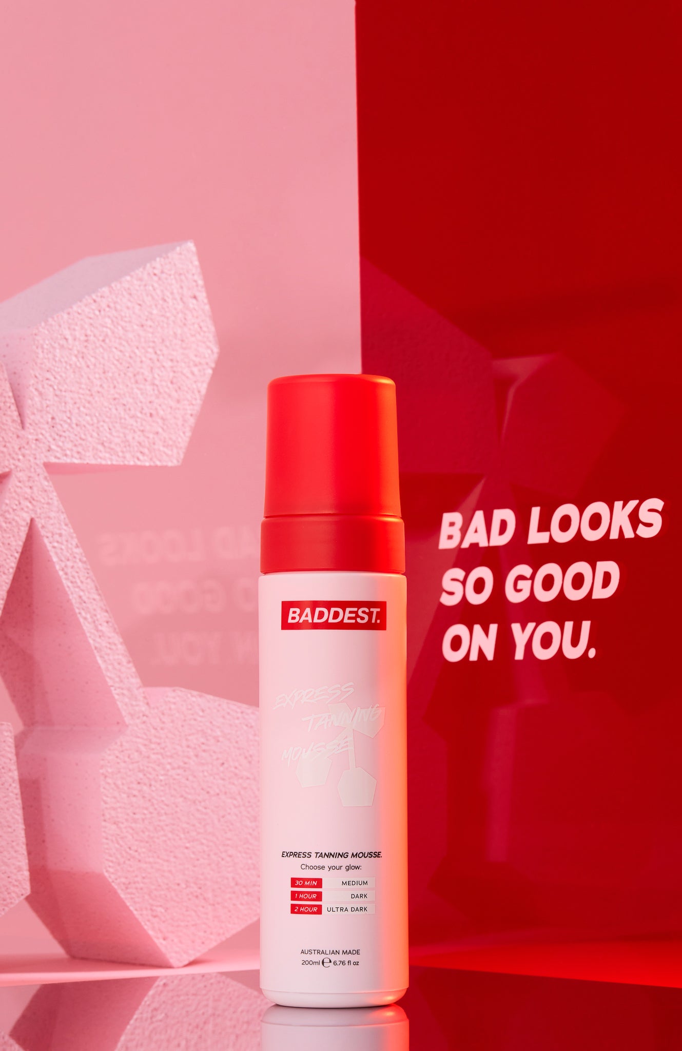 BADDEST Express Tanning Mousse - Fast 2-Hour Bronze, Streak-Free