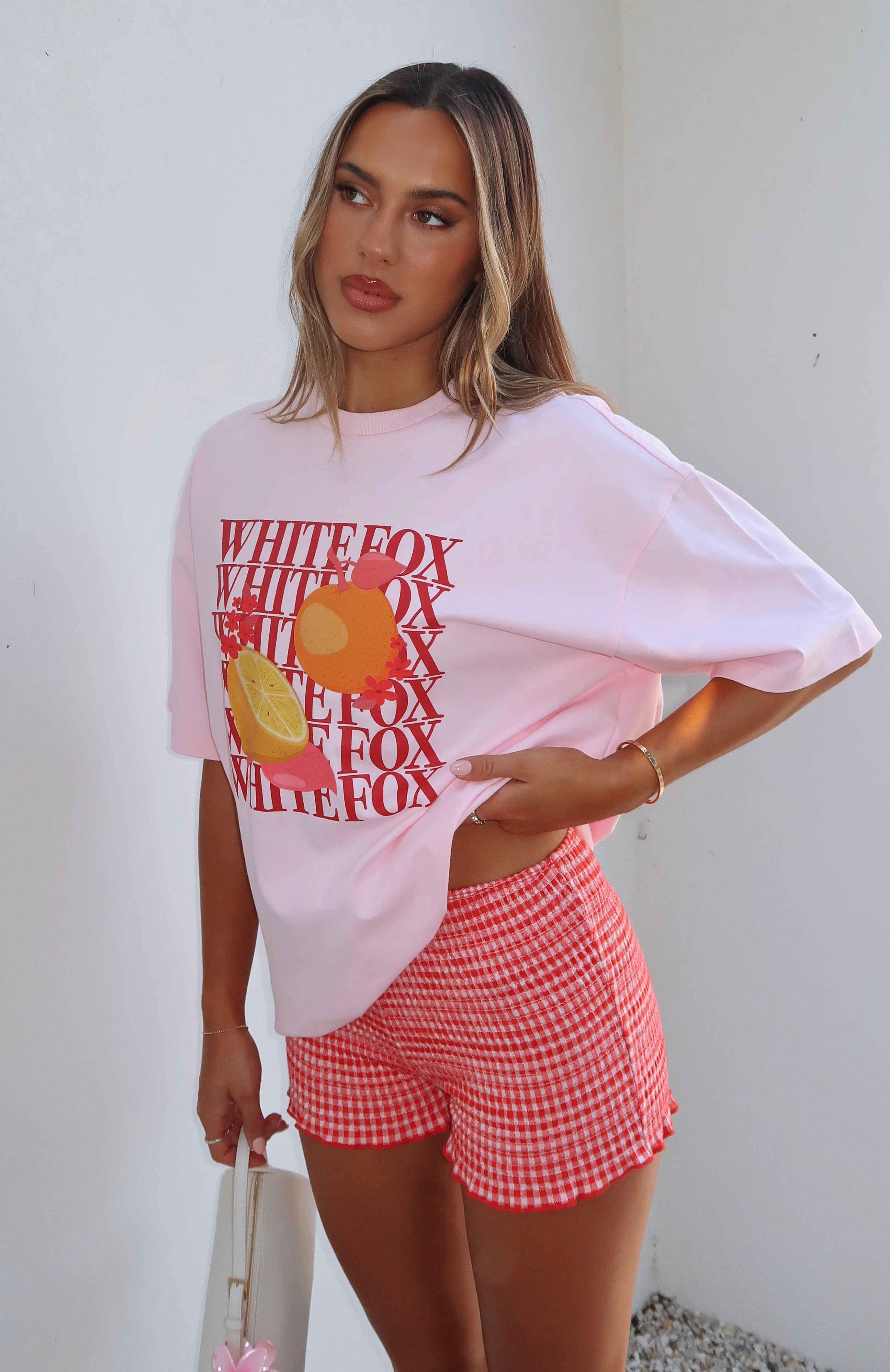 Pink Oversized Cotton T-Shirt with Graphic Print - Oh So Sweet Tee