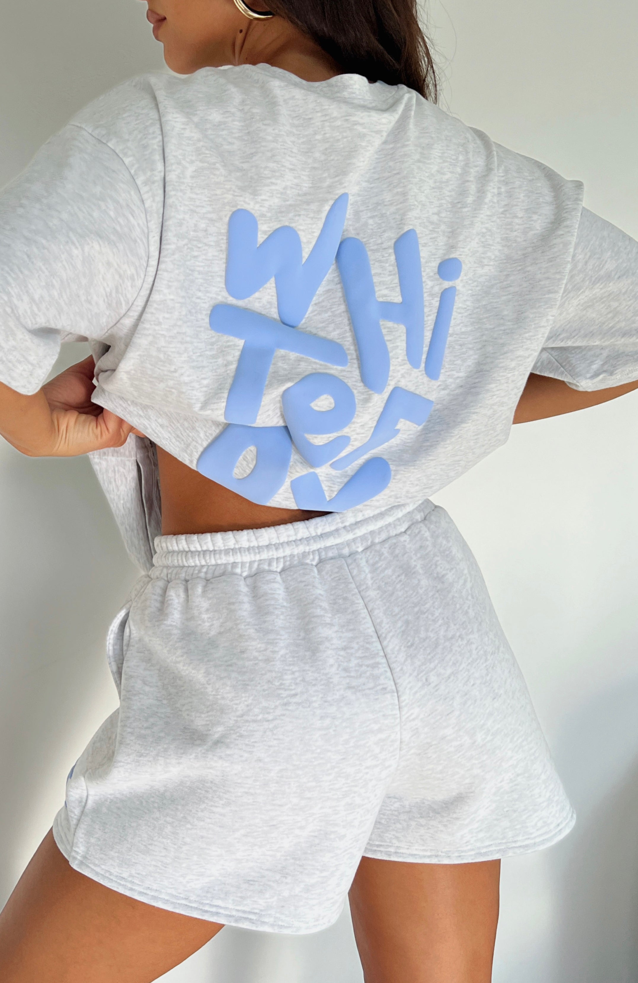 The New Standard Oversized Cotton Tee - Grey Marle Graphic Shirt