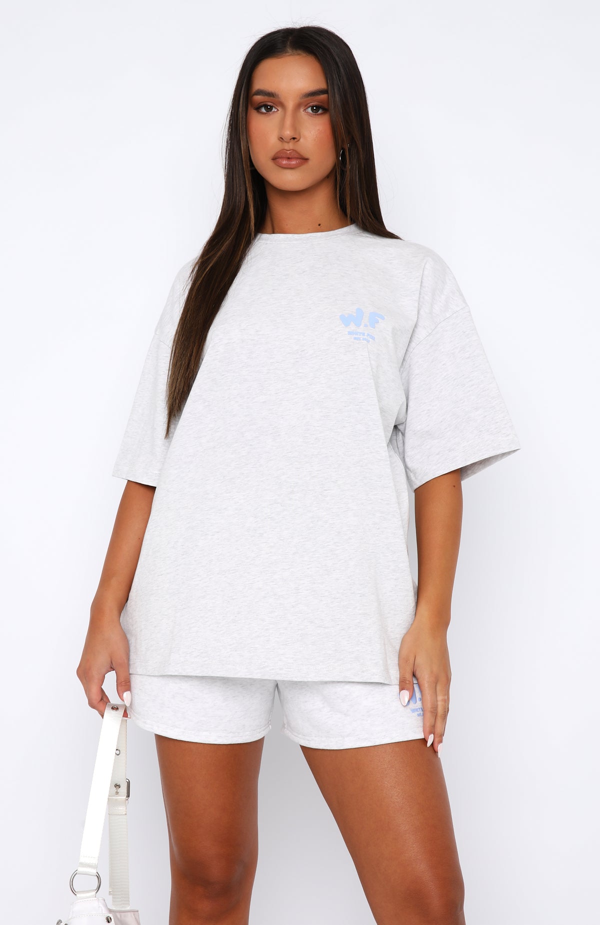The New Standard Oversized Cotton Tee - Grey Marle Graphic Shirt