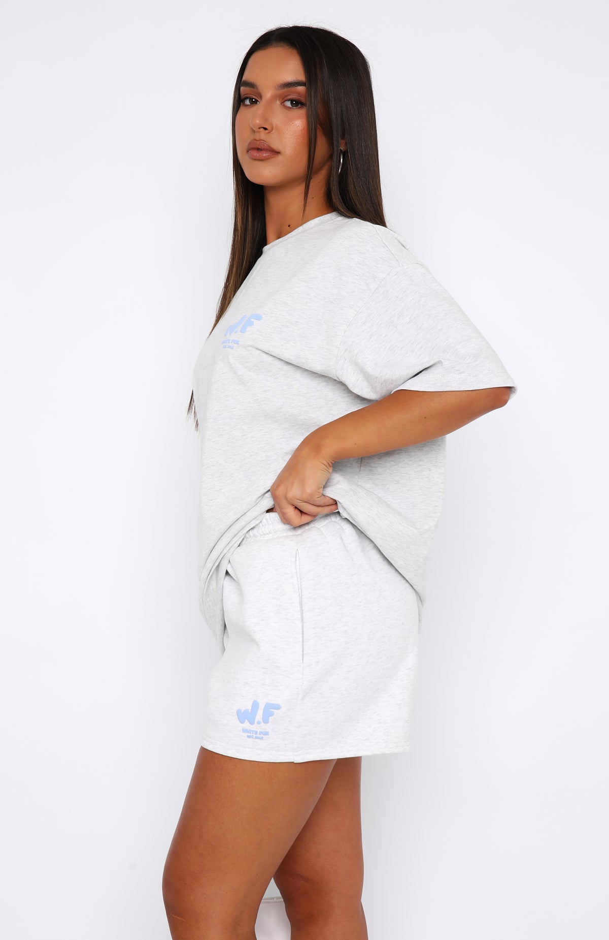 The New Standard Oversized Cotton Tee - Grey Marle Graphic Shirt