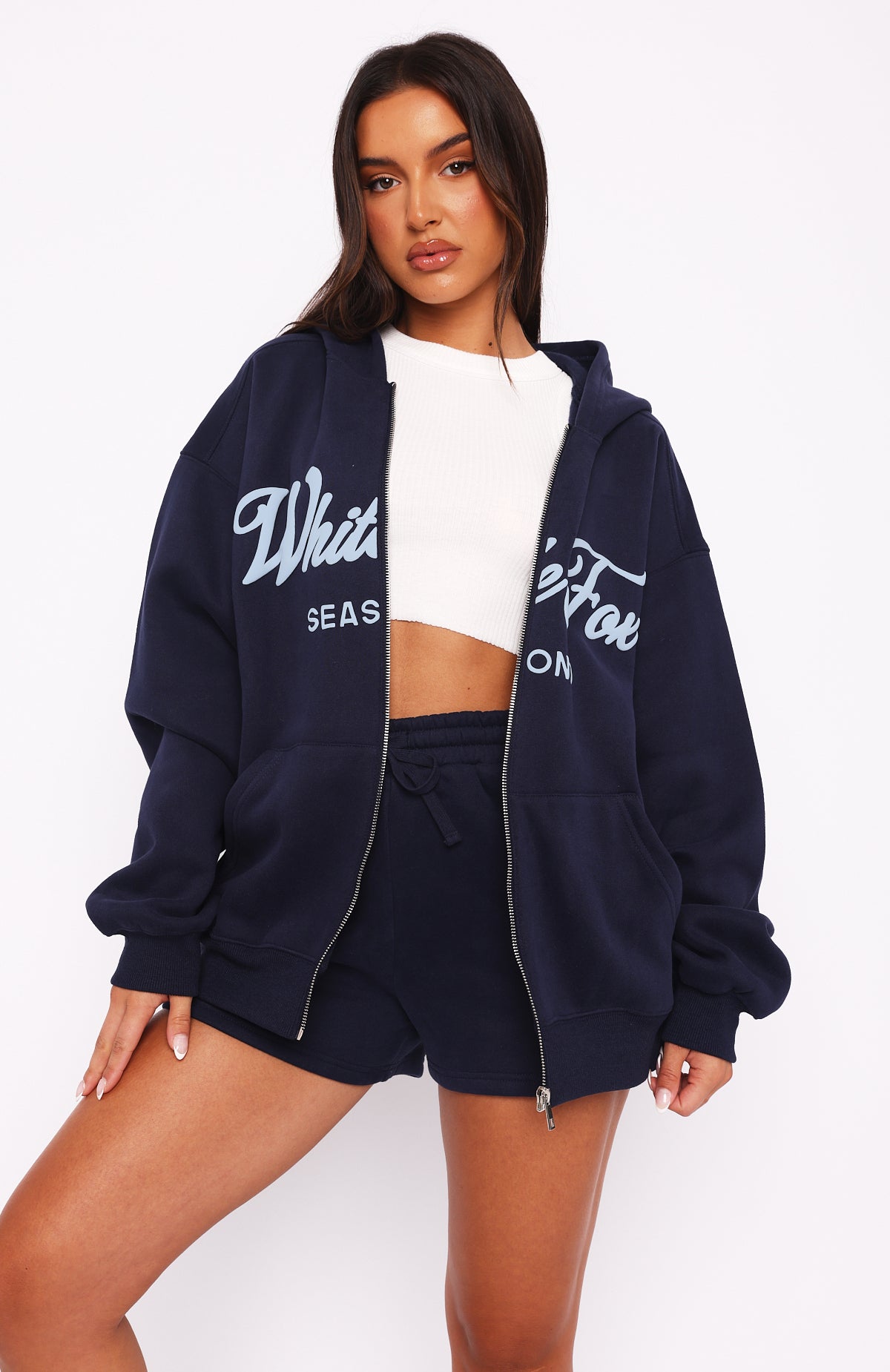 Season 7 Deep Sea Zip-Up Fleece Hoodie - Oversized & Cozy
