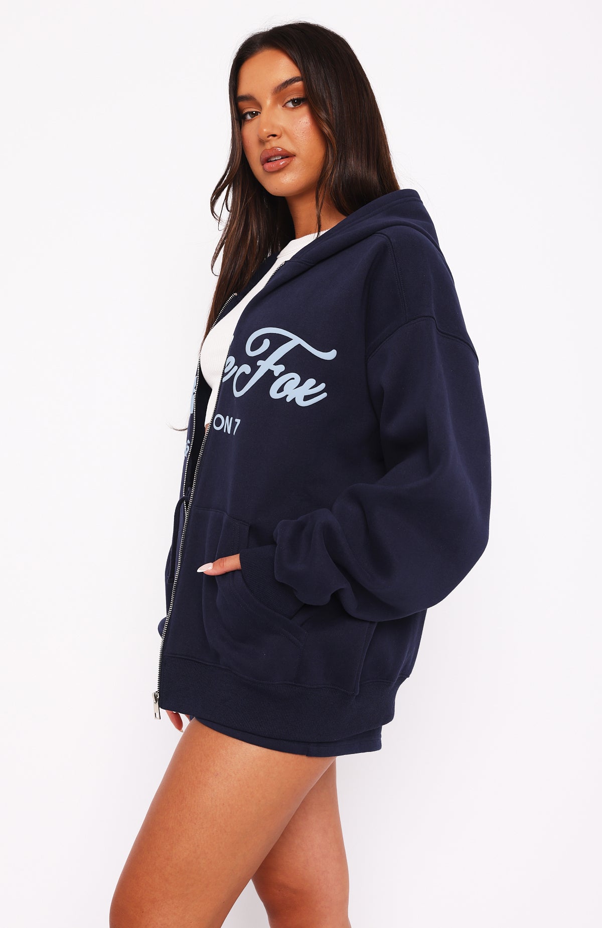 Season 7 Deep Sea Zip-Up Fleece Hoodie - Oversized & Cozy