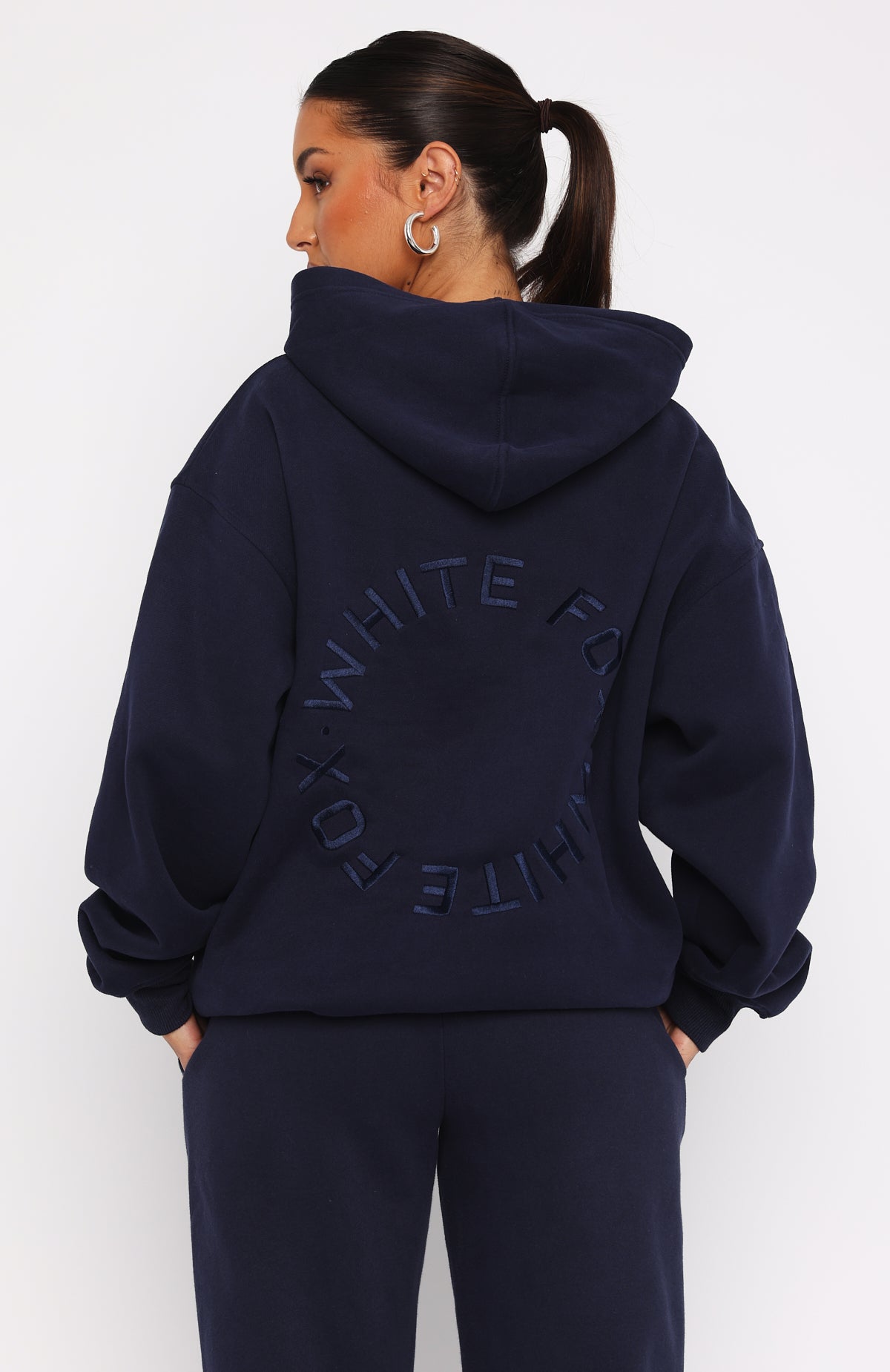 Stay Lifted Navy Oversized Hoodie - Soft Fleece Unisex Fit
