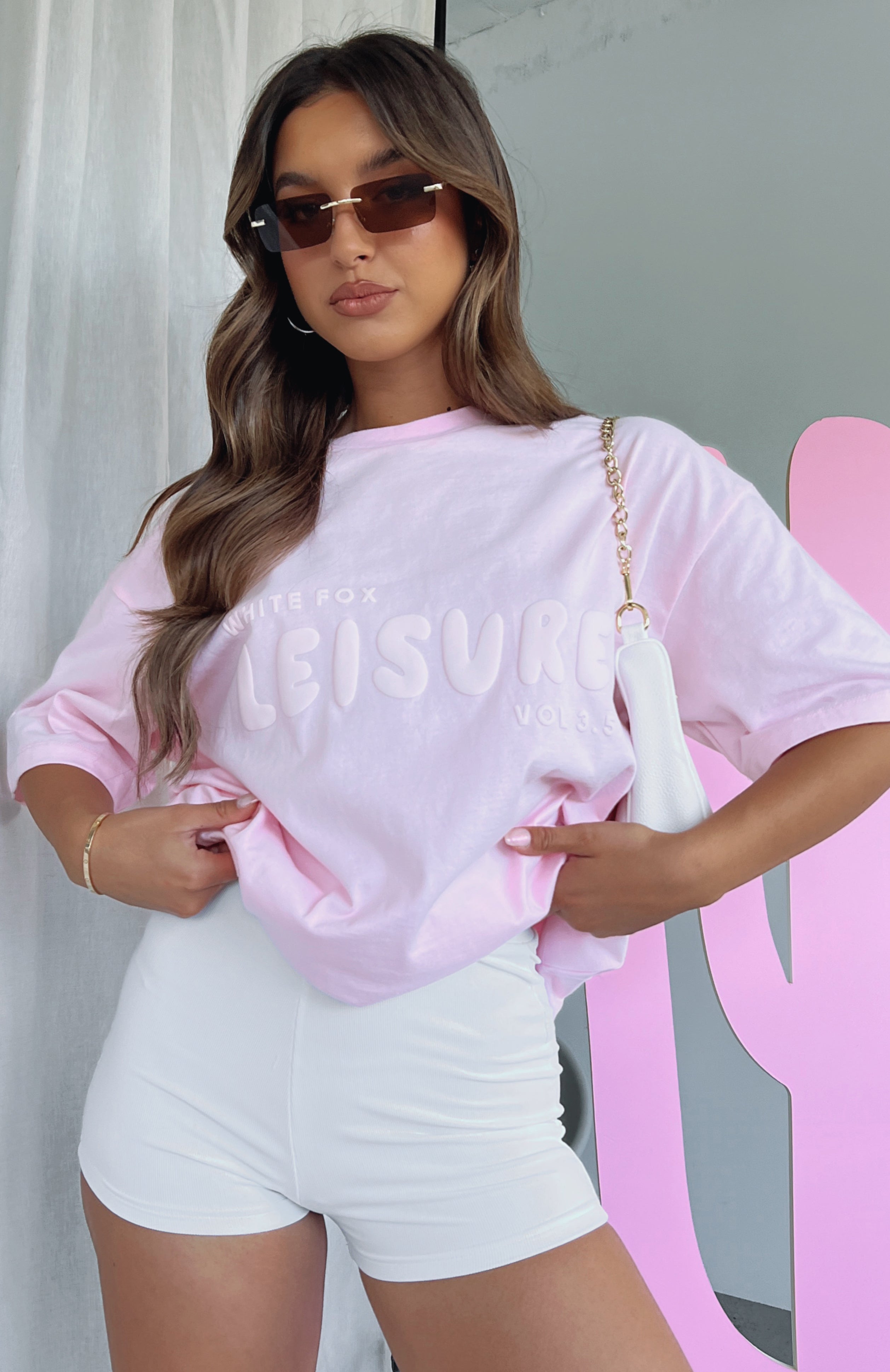 Oversized Cotton Tee Posy - Leisure Series Relaxed Fit
