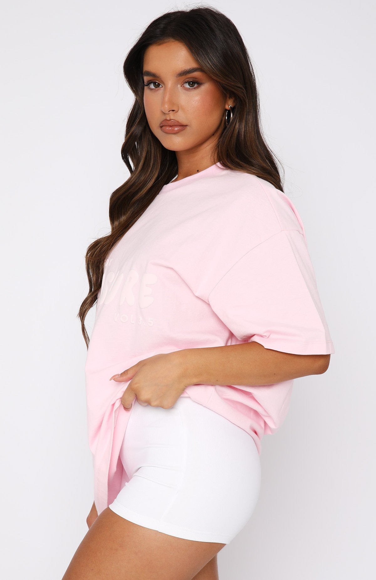 Oversized Cotton Tee Posy - Leisure Series Relaxed Fit