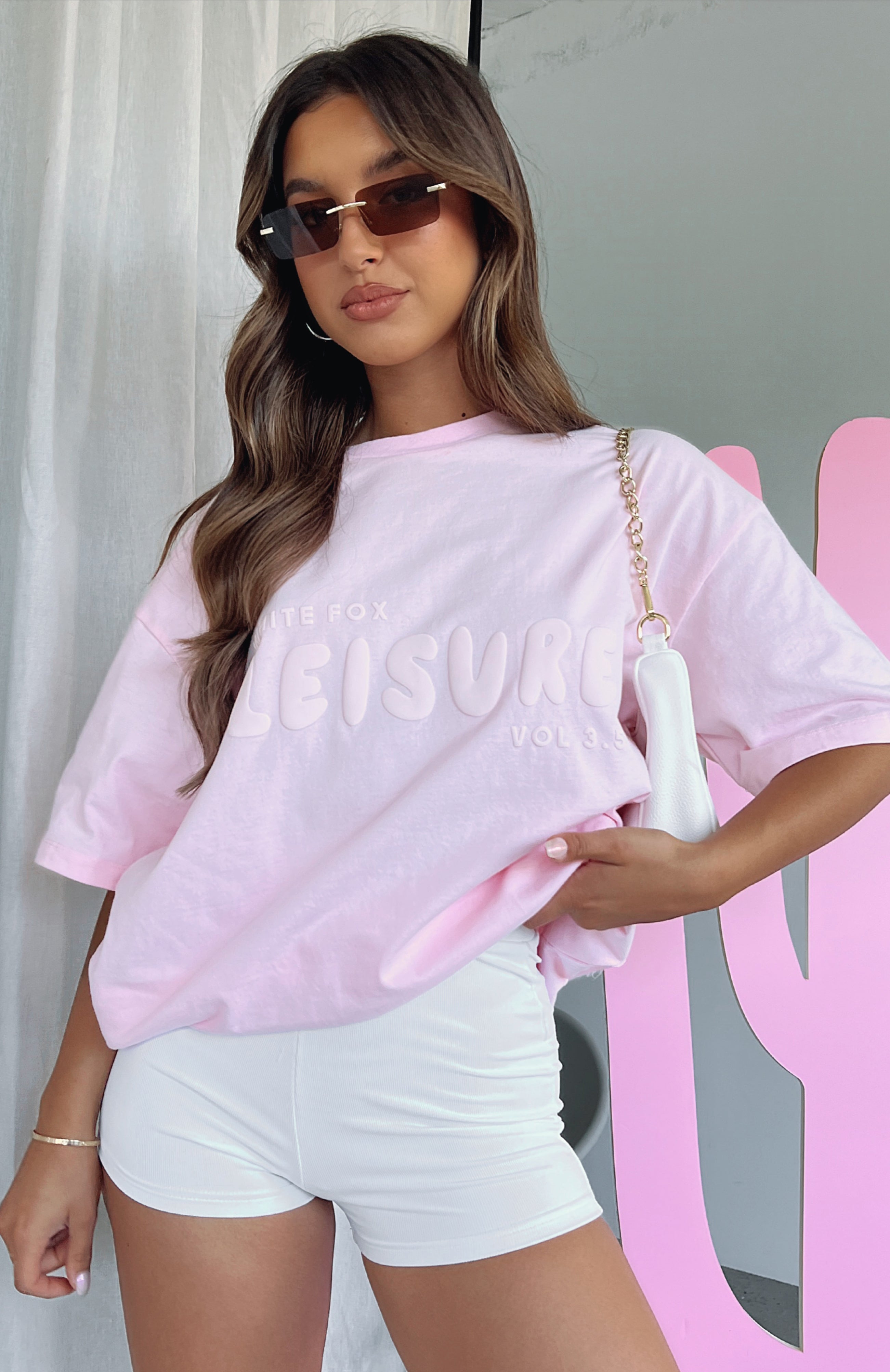 Oversized Cotton Tee Posy - Leisure Series Relaxed Fit