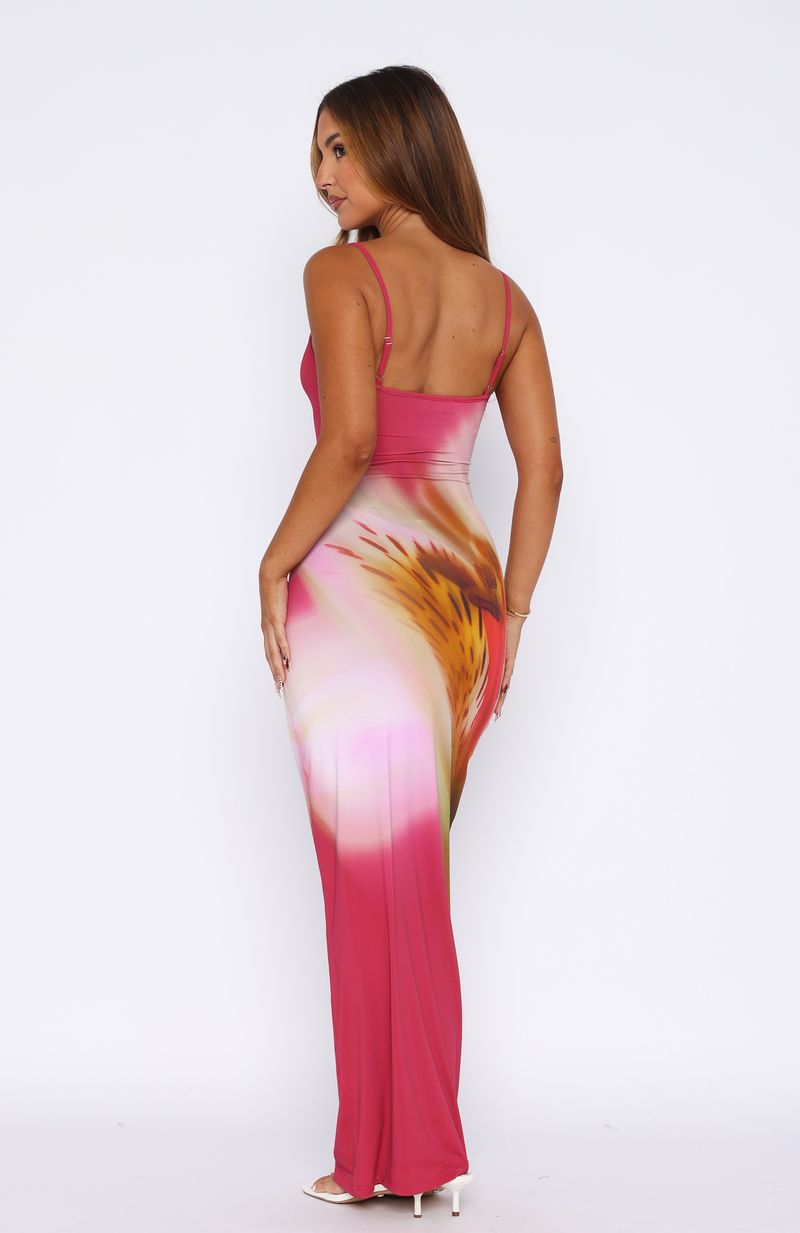Berry Blossom Strappy Maxi Dress - Adjustable & Stretchy