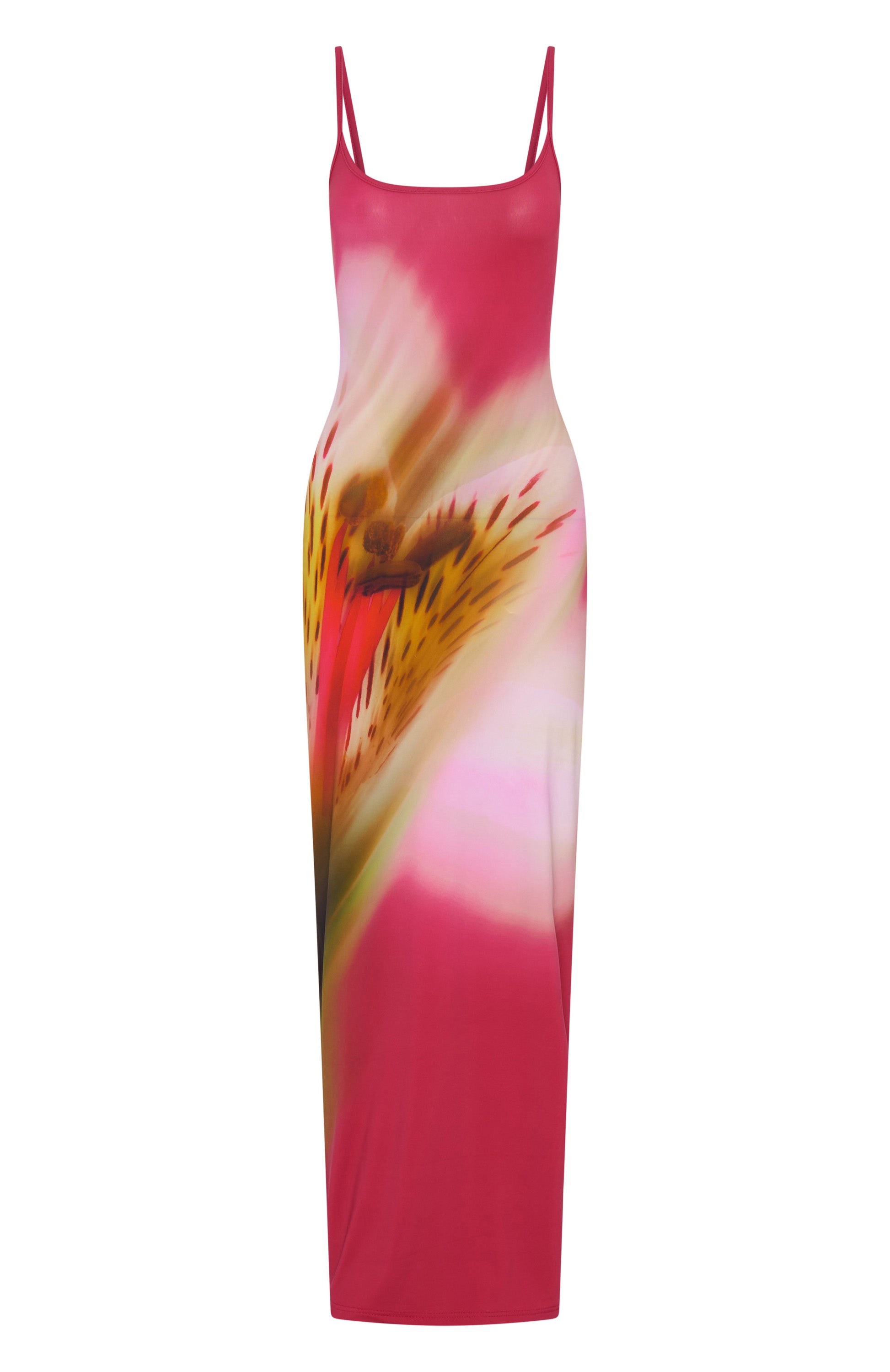 Berry Blossom Strappy Maxi Dress - Adjustable & Stretchy