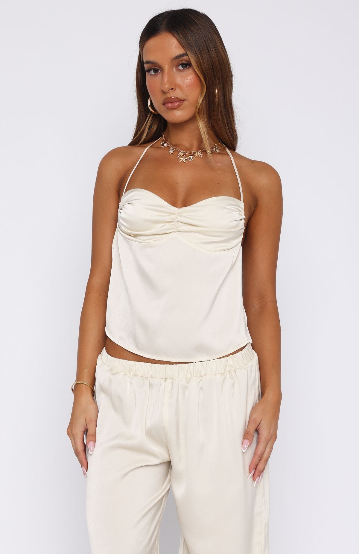 Butter Halter Top with Adjustable Bust & Tie Back Straps