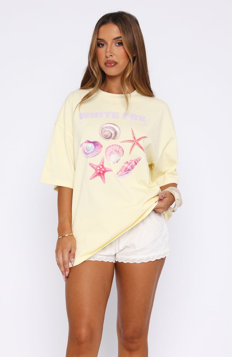 Washed Ashore Lemon Oversized Cotton T-Shirt