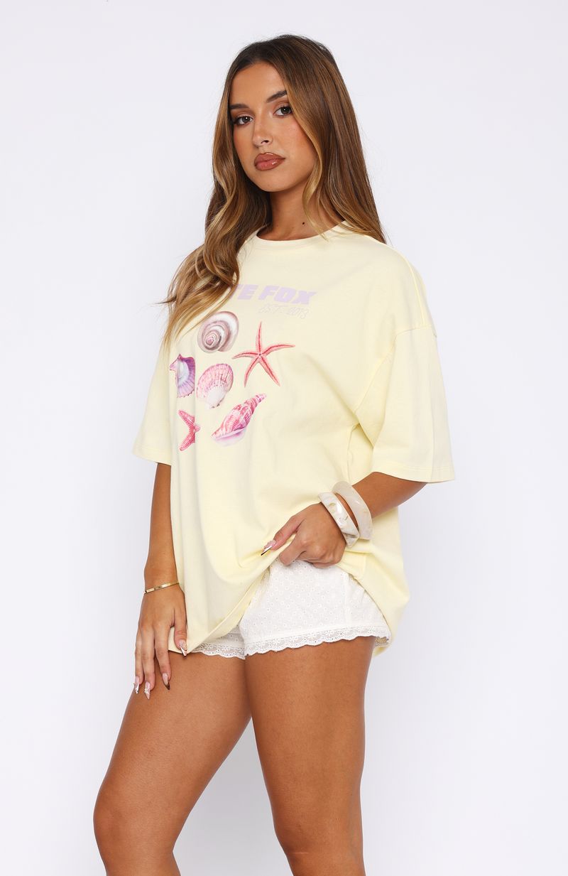 Washed Ashore Lemon Oversized Cotton T-Shirt