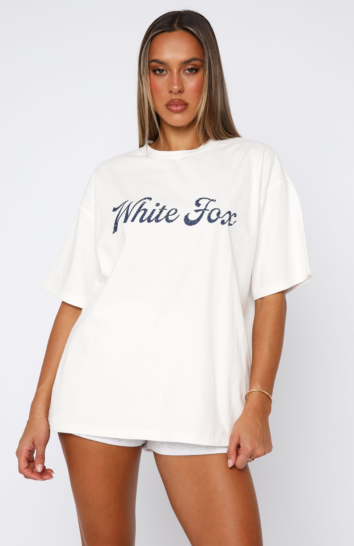 The Good Life Oversized Cotton T-Shirt for Women - White