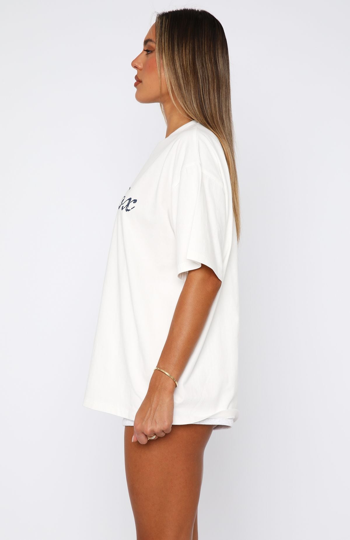 The Good Life Oversized Cotton T-Shirt for Women - White