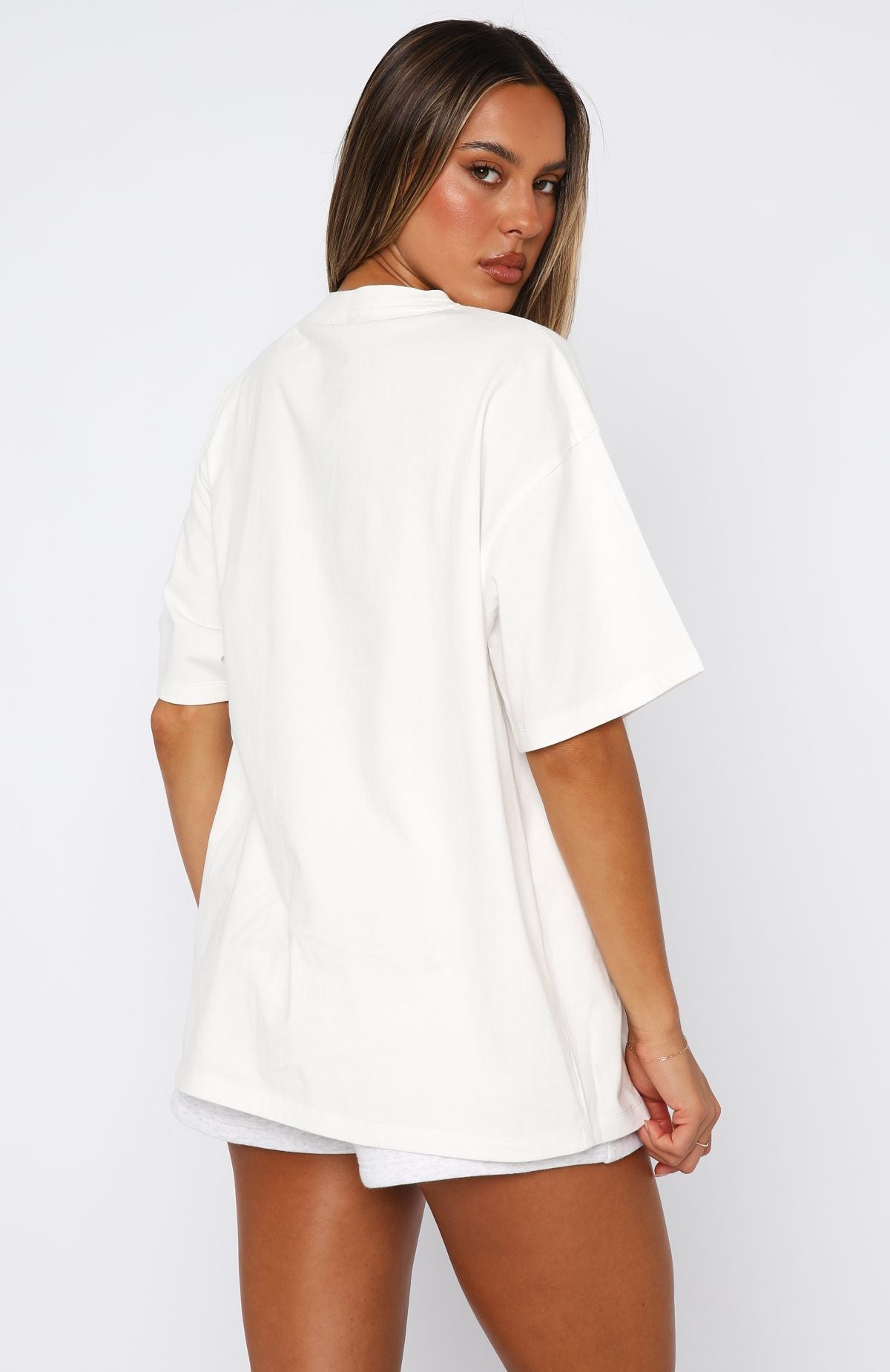 The Good Life Oversized Cotton T-Shirt for Women - White