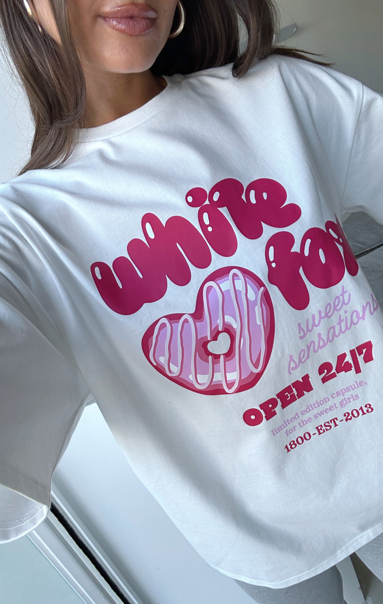Sweet Sensations Oversized Cotton T-Shirt White