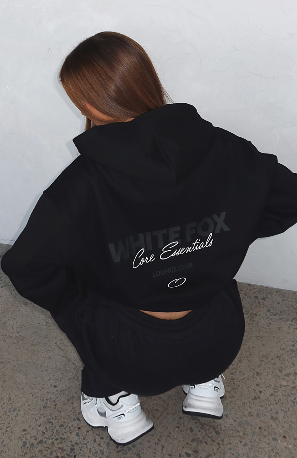 Core Essentials Black Oversized Hoodie - Fleece Lined Comfort