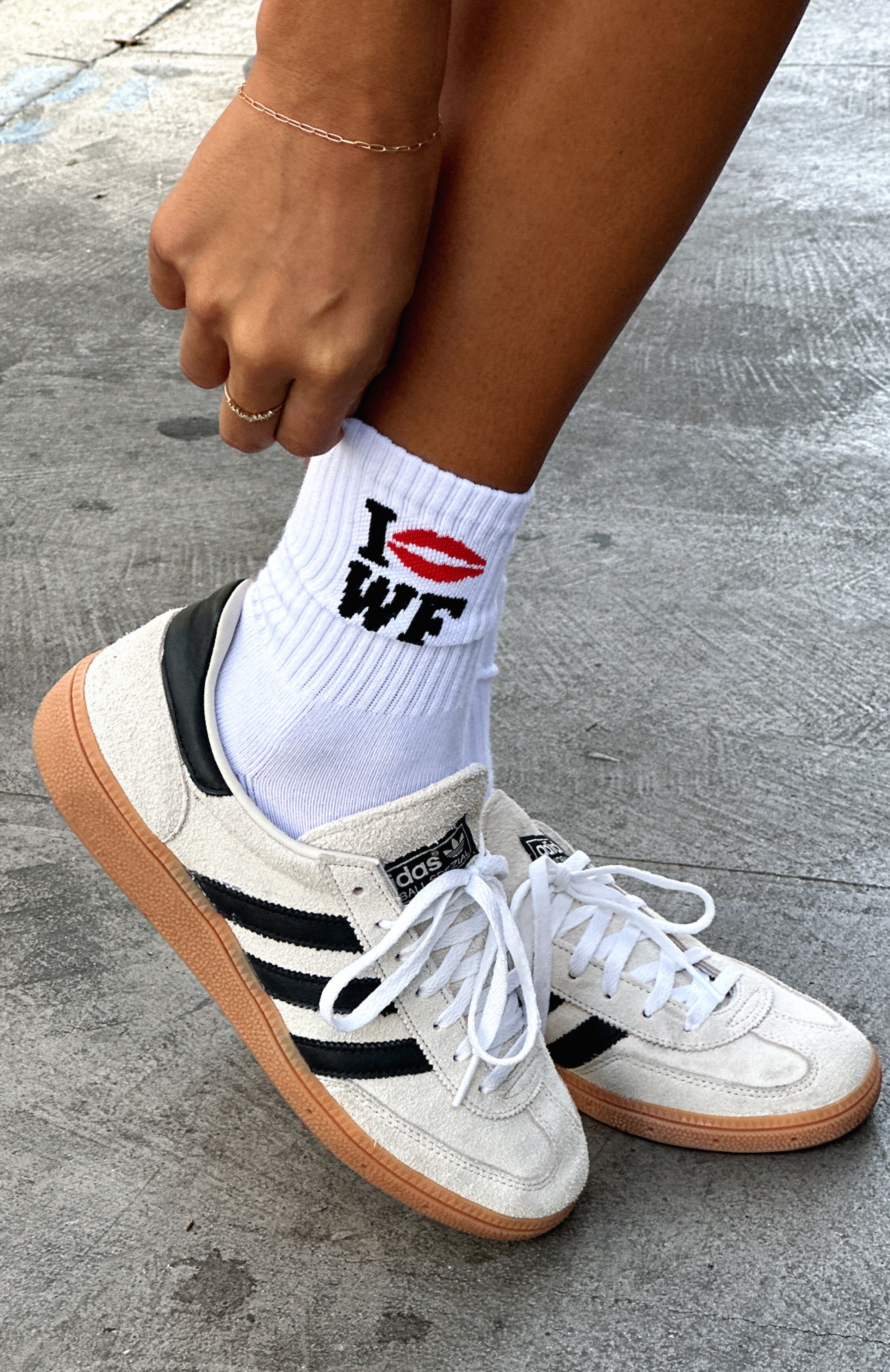 11th Street City Of Dreams Cotton Crew Socks with White Fox Logo