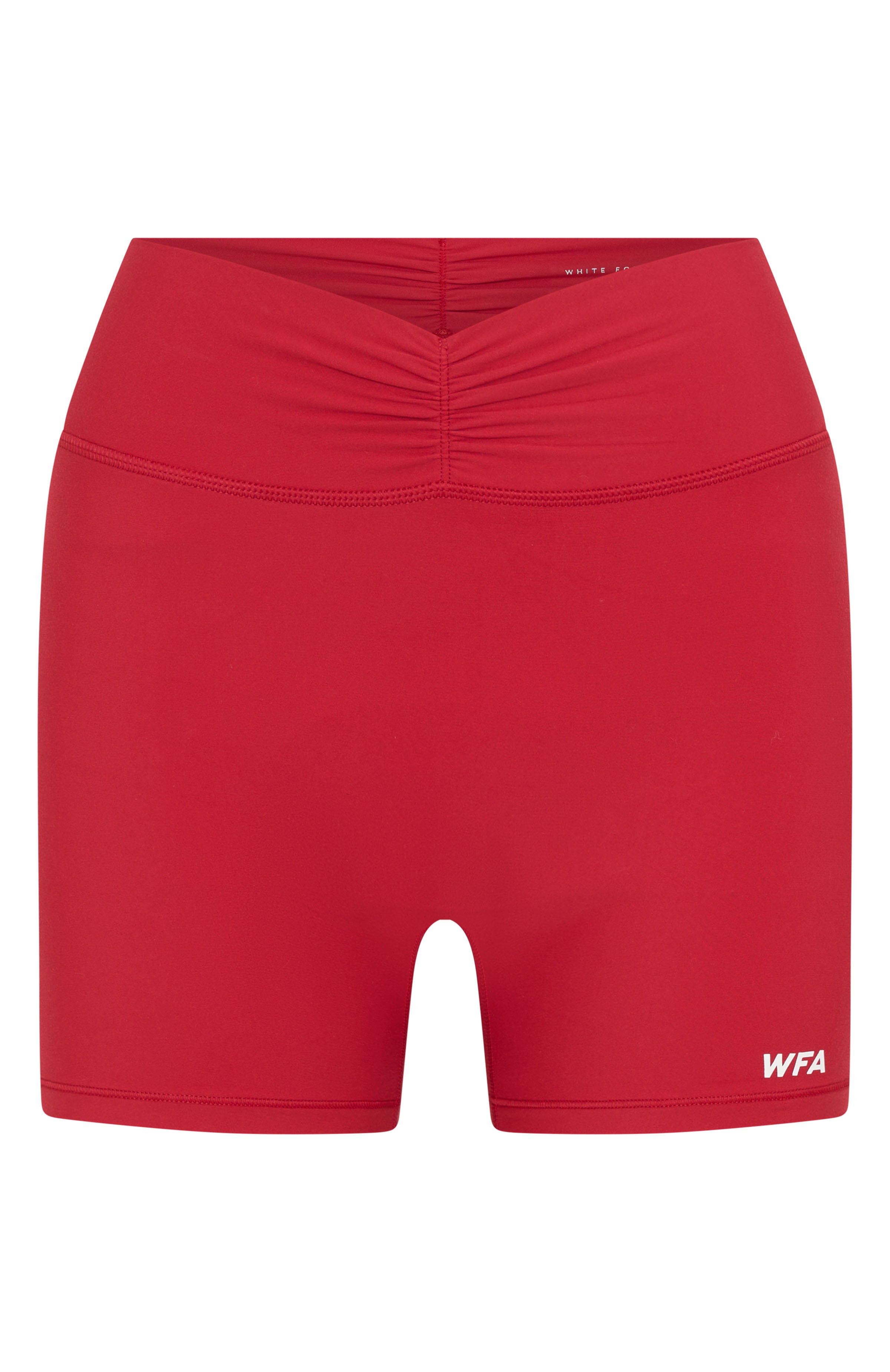 White Fox Radiate High Waisted Gym Shorts - Cherry Red