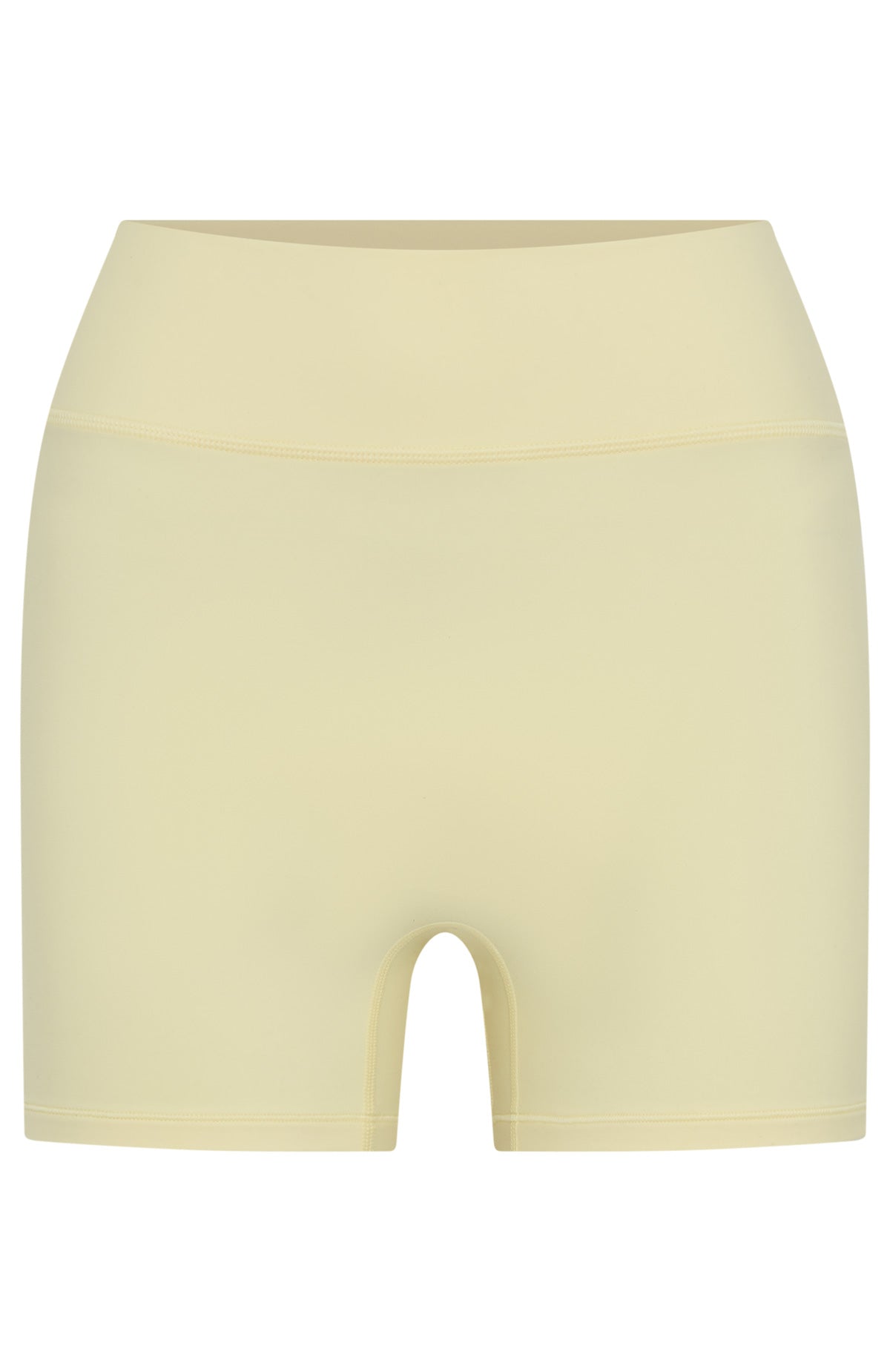 White Fox Active Go Faster High Waisted Bike Shorts Lemon/White