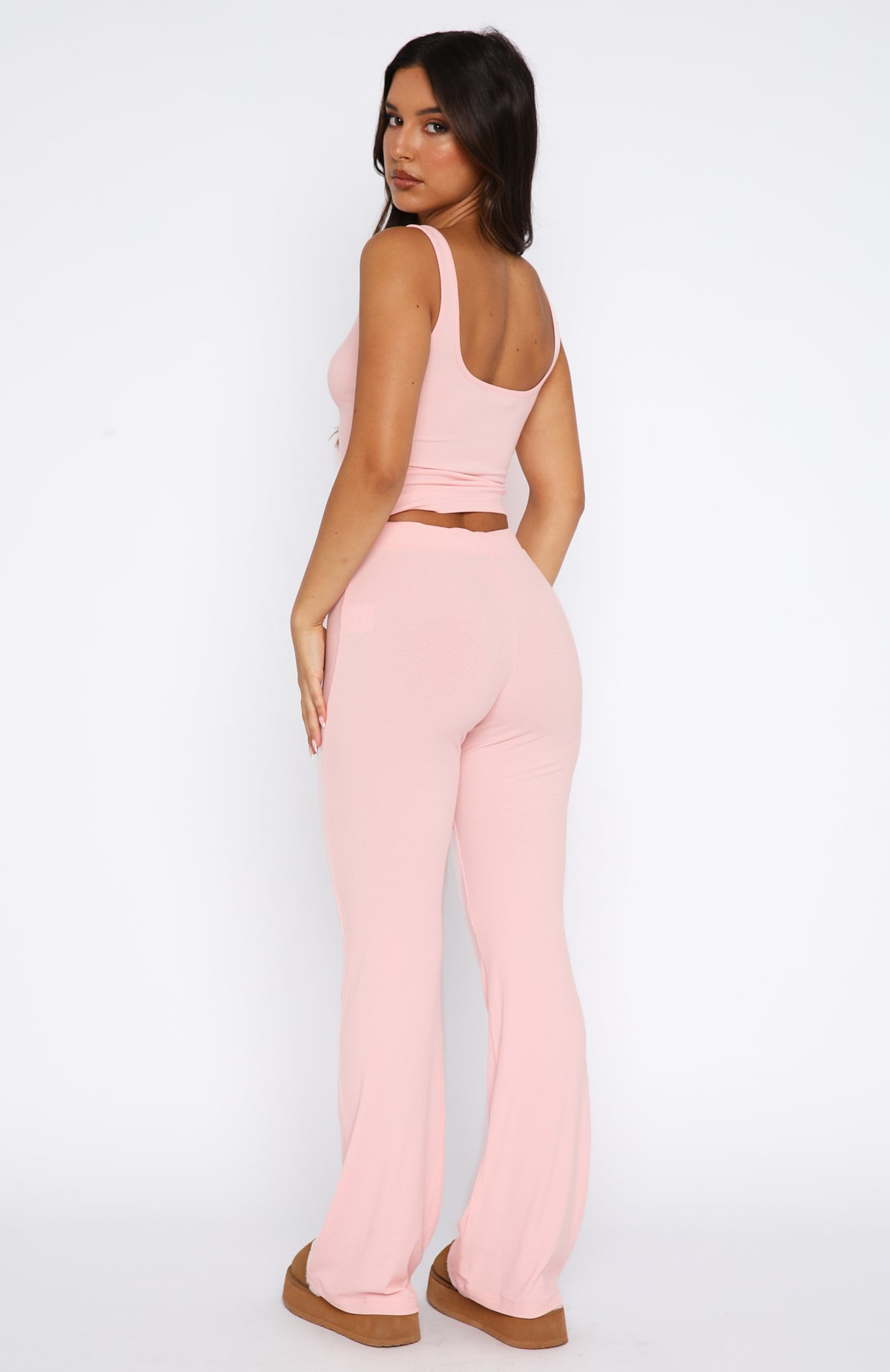 Baby Pink Sleeveless Pyjama Set - Rayon & Spandex