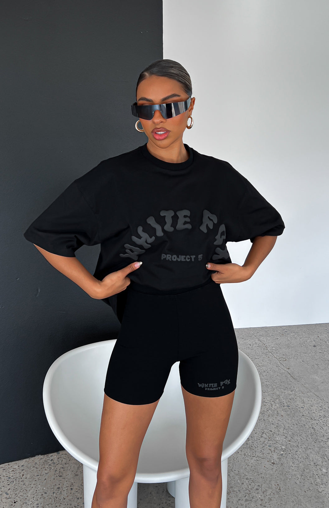 Project 5 Oversized Cotton T-Shirt with Puff Print Logo