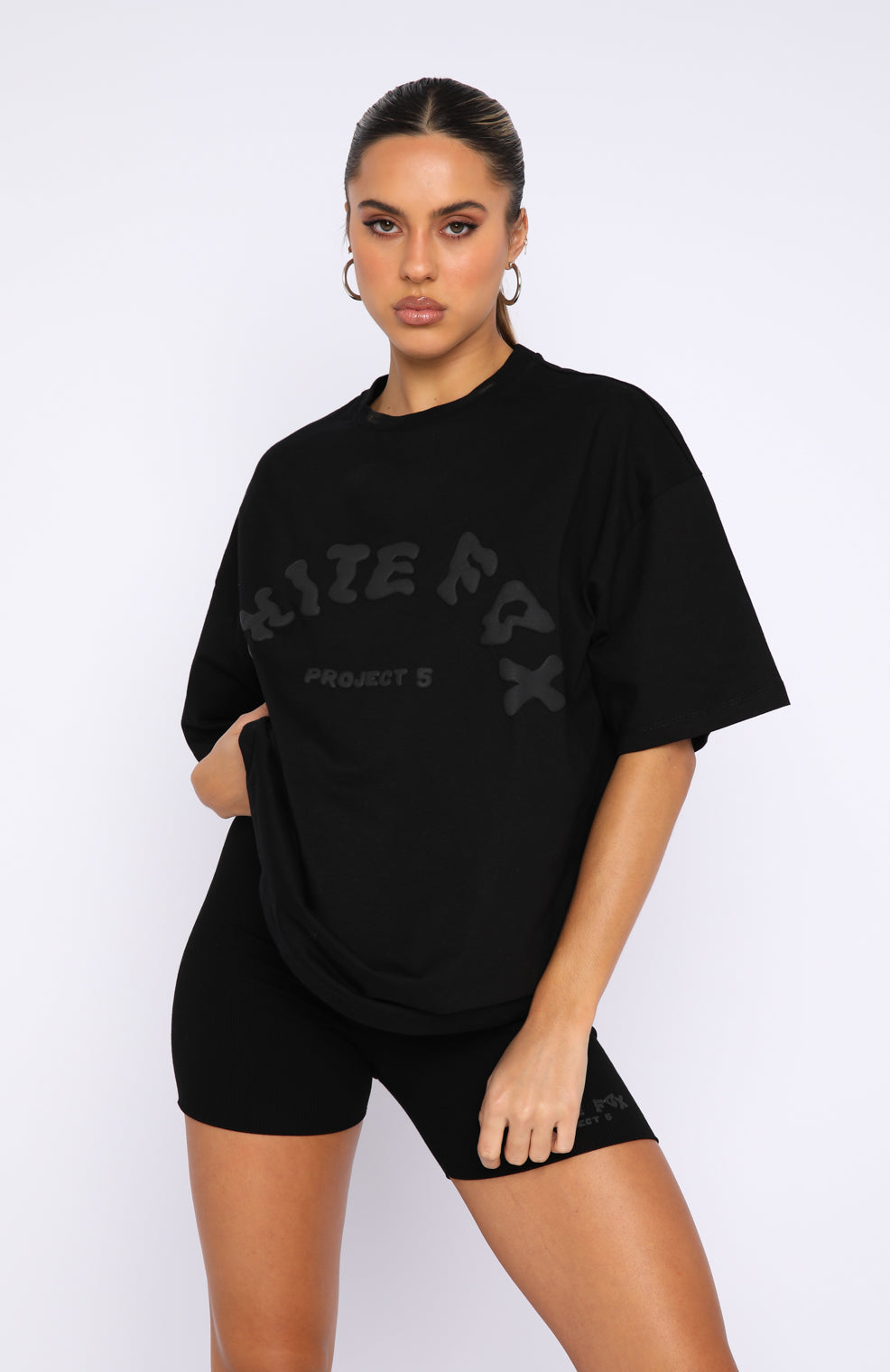 Project 5 Oversized Cotton T-Shirt with Puff Print Logo