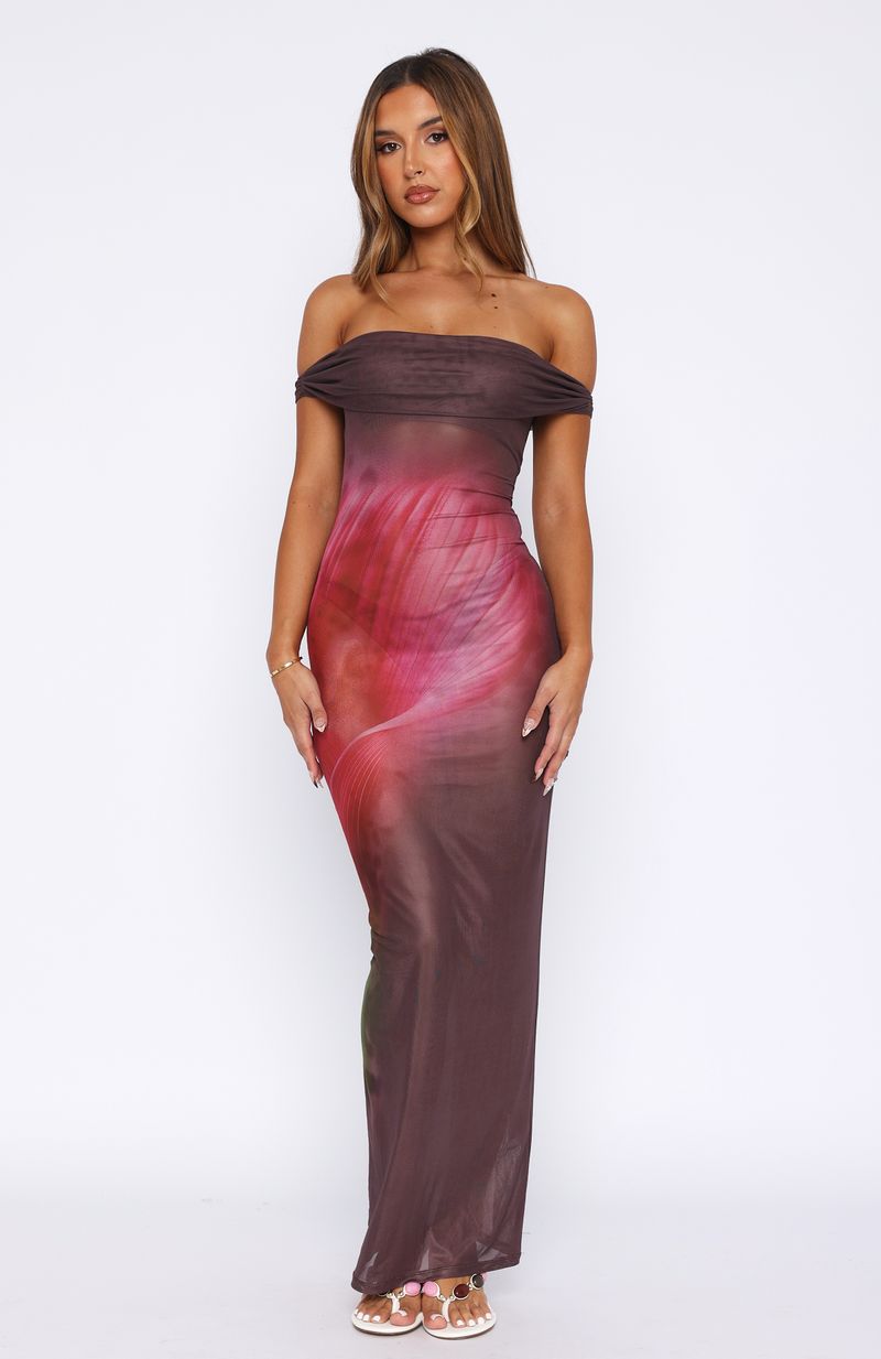 Sweet Revenge Blush Lily Off Shoulder Maxi Dress