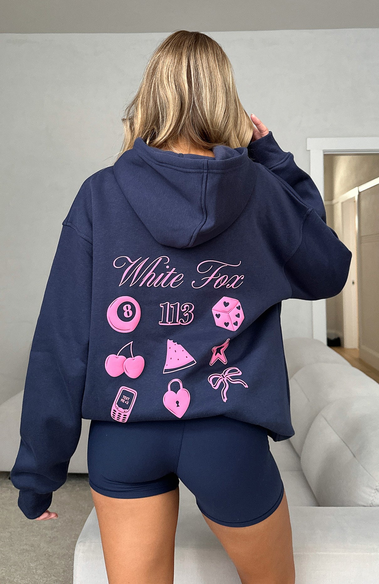 Lucky Charms Navy Oversized Hoodie - Fleece Loungewear