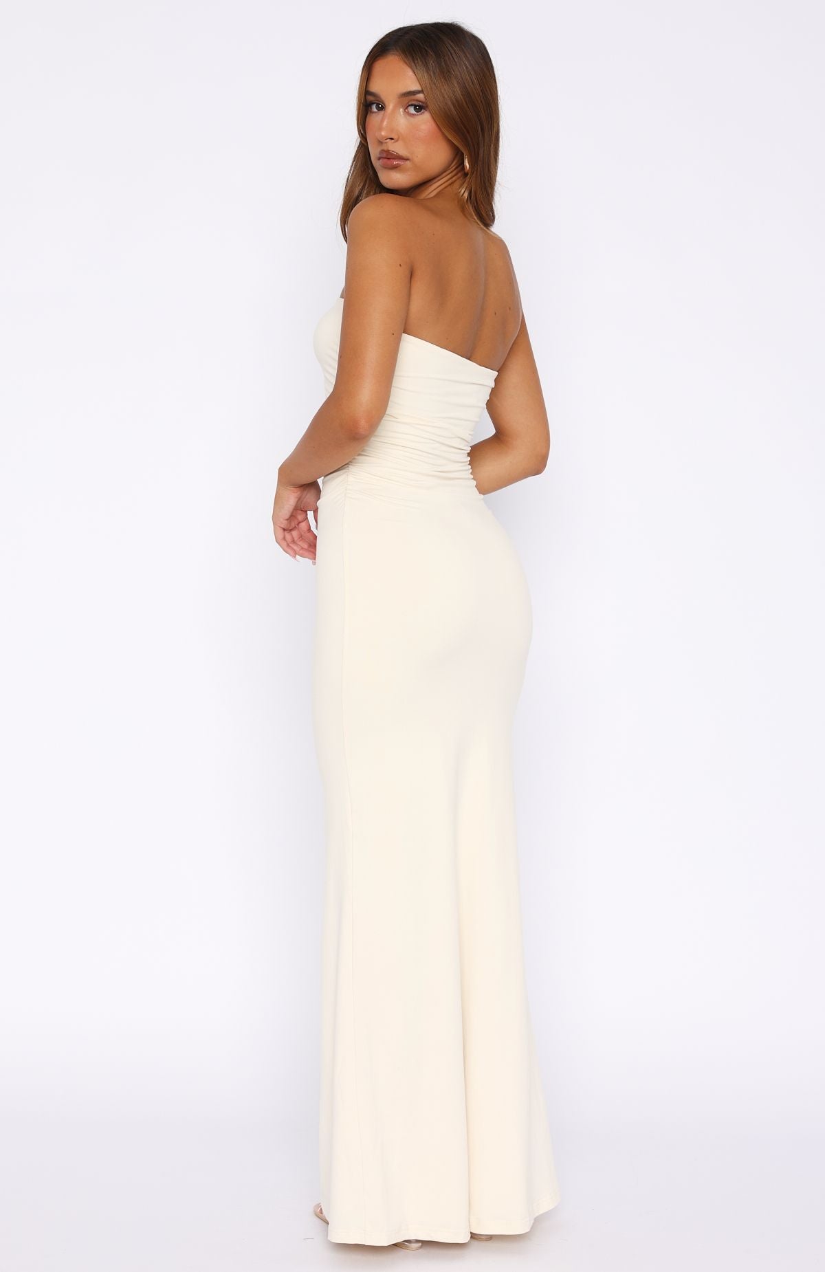 Strapless Maxi Dress with Gel Grip - Bone