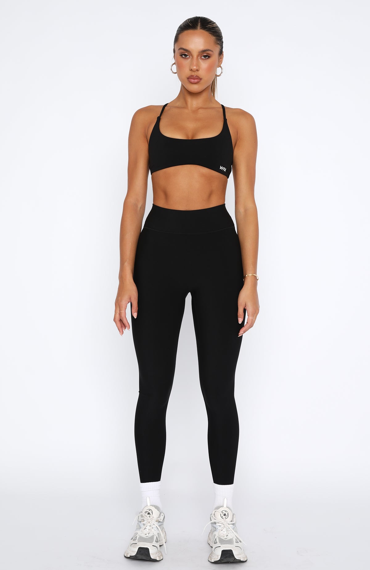 High Waisted Scrunch Leggings for Women - Black Workout Tights