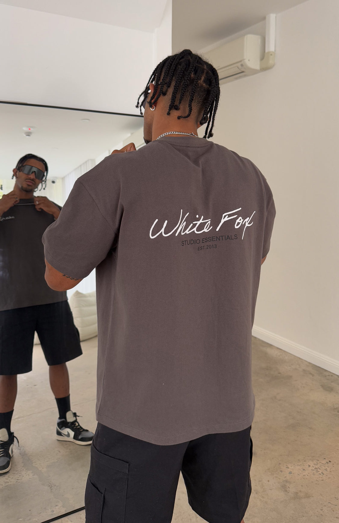 Studio Essentials Oversized Cotton Tee Volcanic Print
