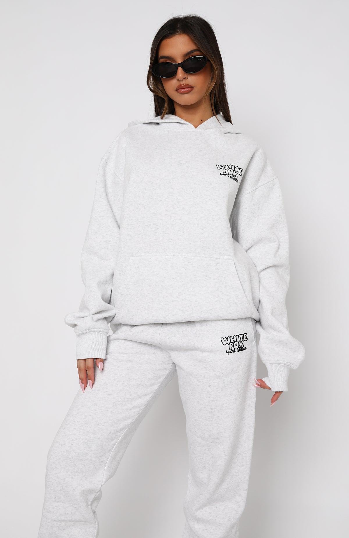 Oversized Hoodie Grey Marle - Sport Edition Fleece Pullover