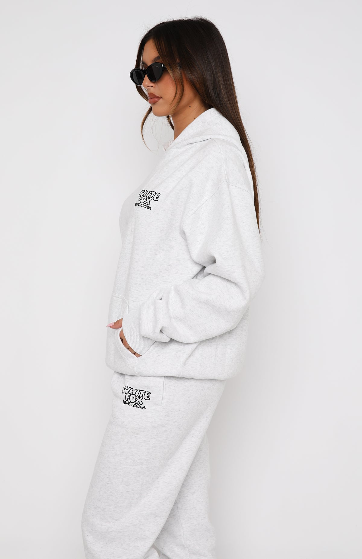 Oversized Hoodie Grey Marle - Sport Edition Fleece Pullover